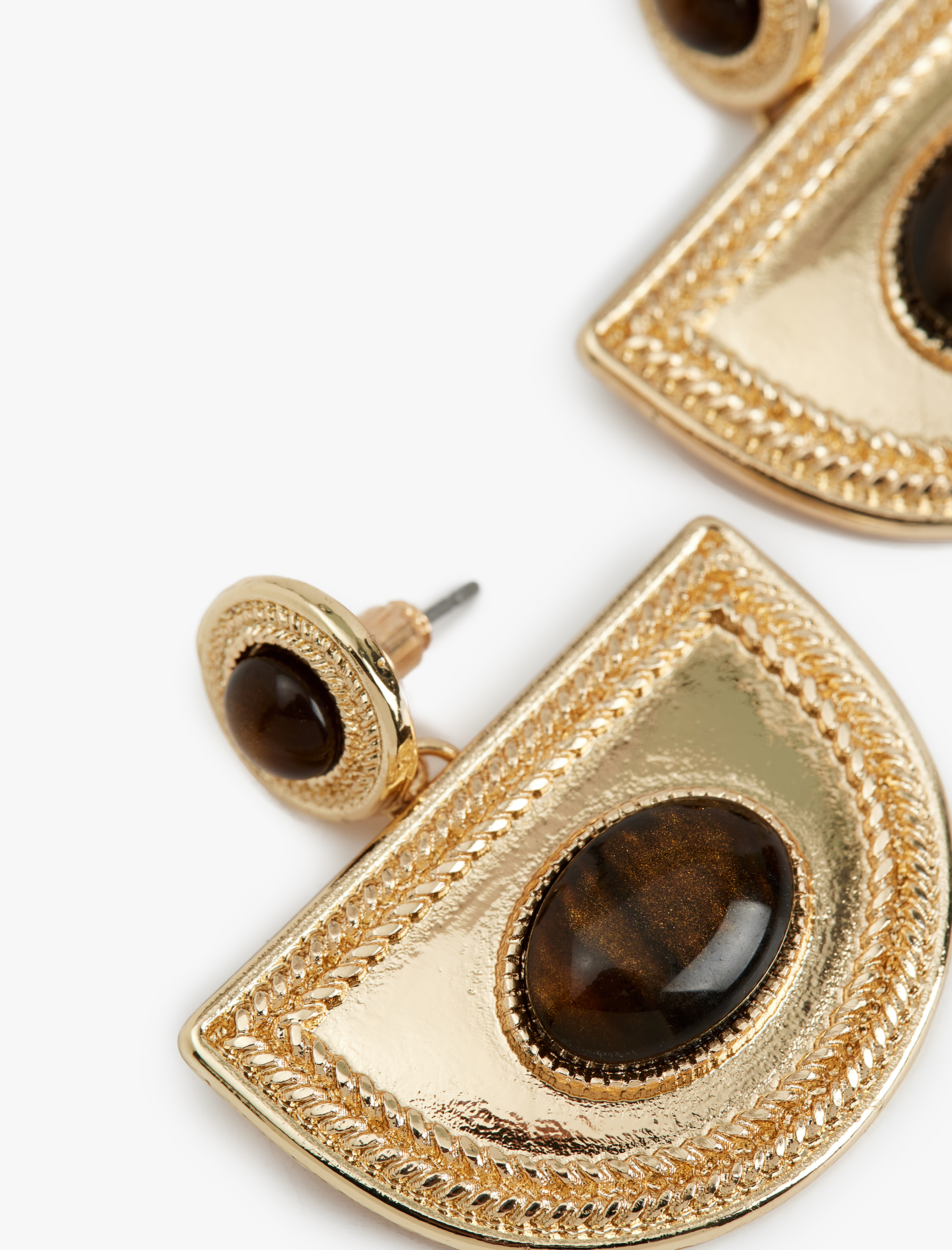  Kadın Taş Detaylı Sallantılı Vintage Küpe