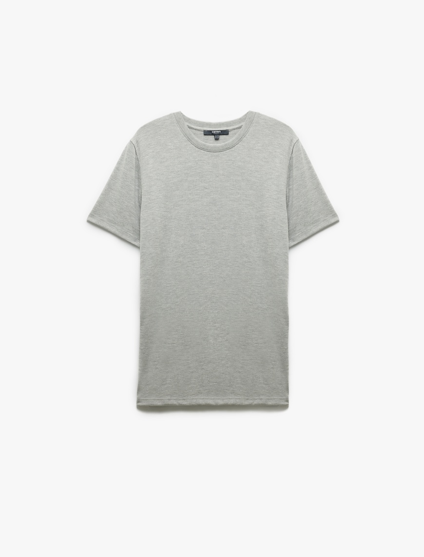   Kısa Kollu Bisiklet Yaka Basic Slim Fit Tişört
