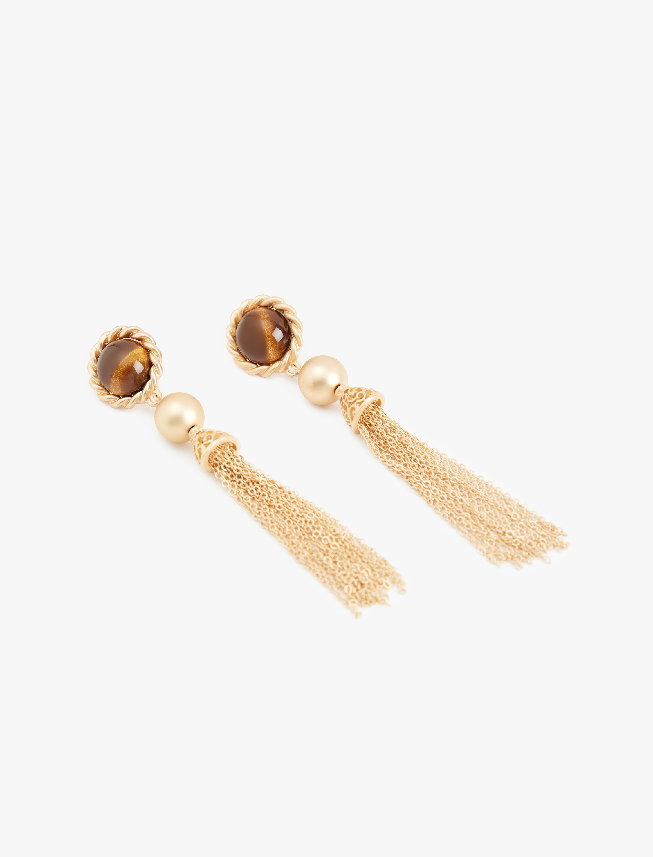  Kadın Çelik Karışımlı Büyük Boy Boncuklu Zincir Sallantılı Küpe