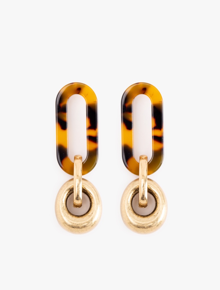 Kadın Büyük Boy Sallantılı Oval Küpe