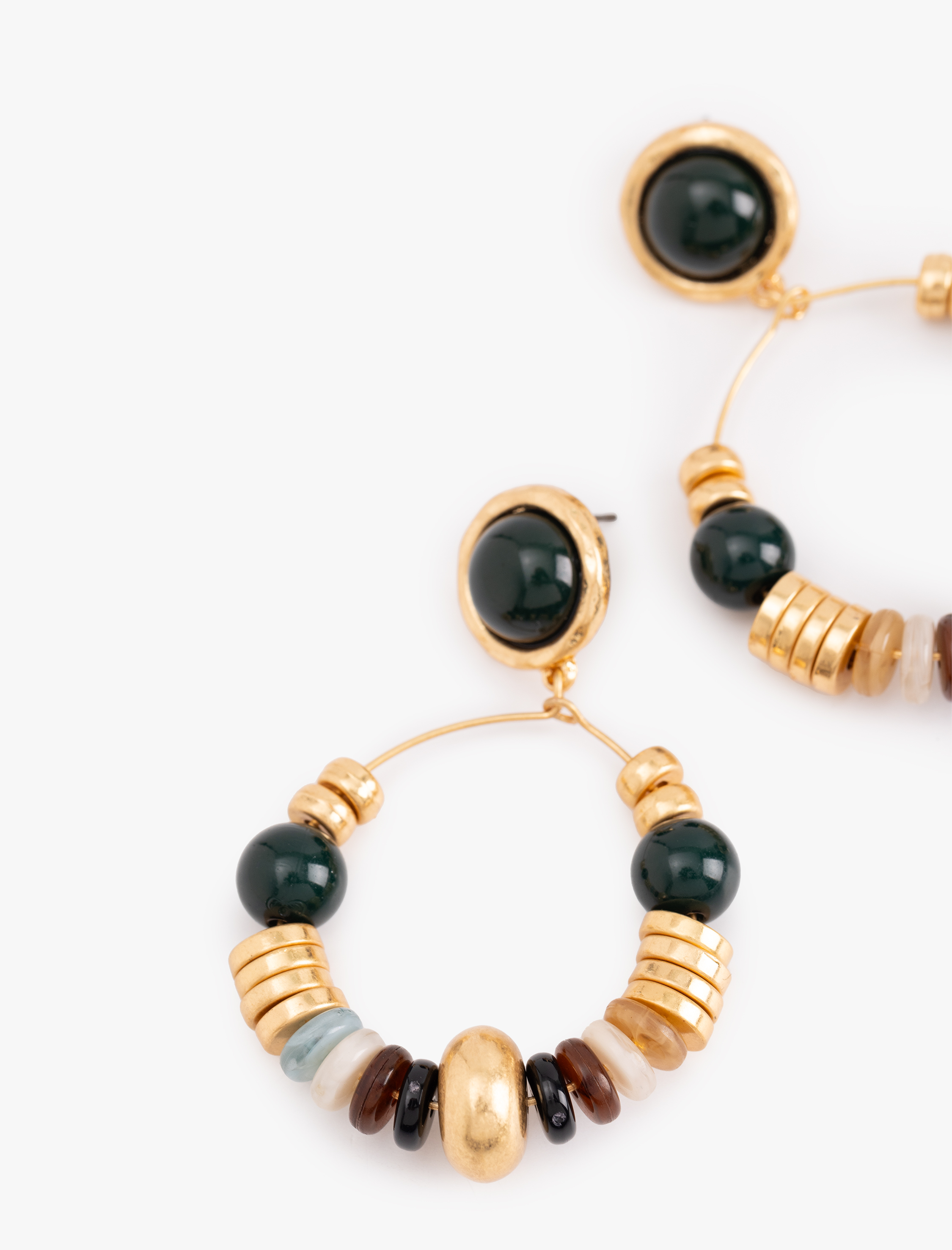  Kadın Sallantılı Halka Boncuklu Küpe