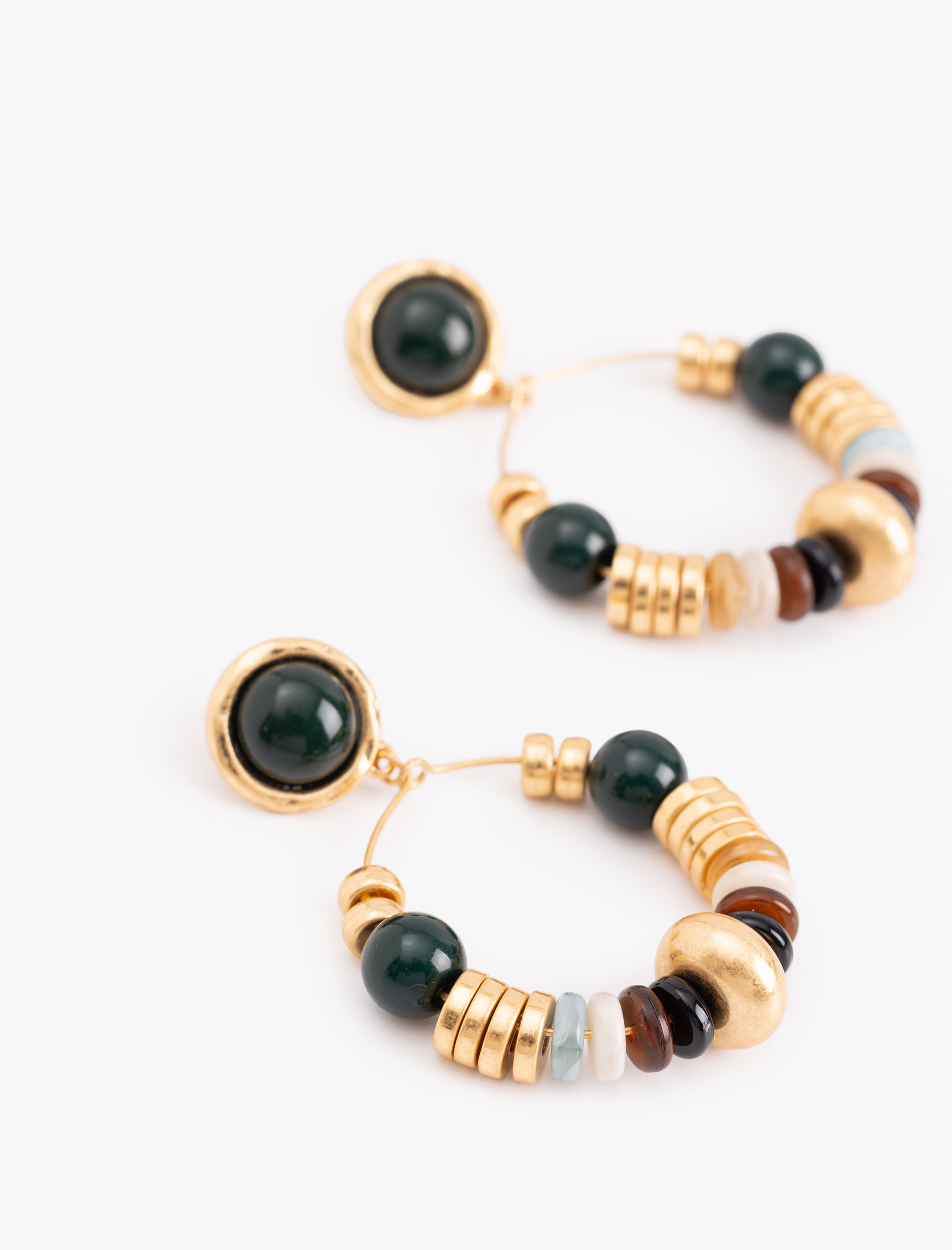  Kadın Sallantılı Halka Boncuklu Küpe