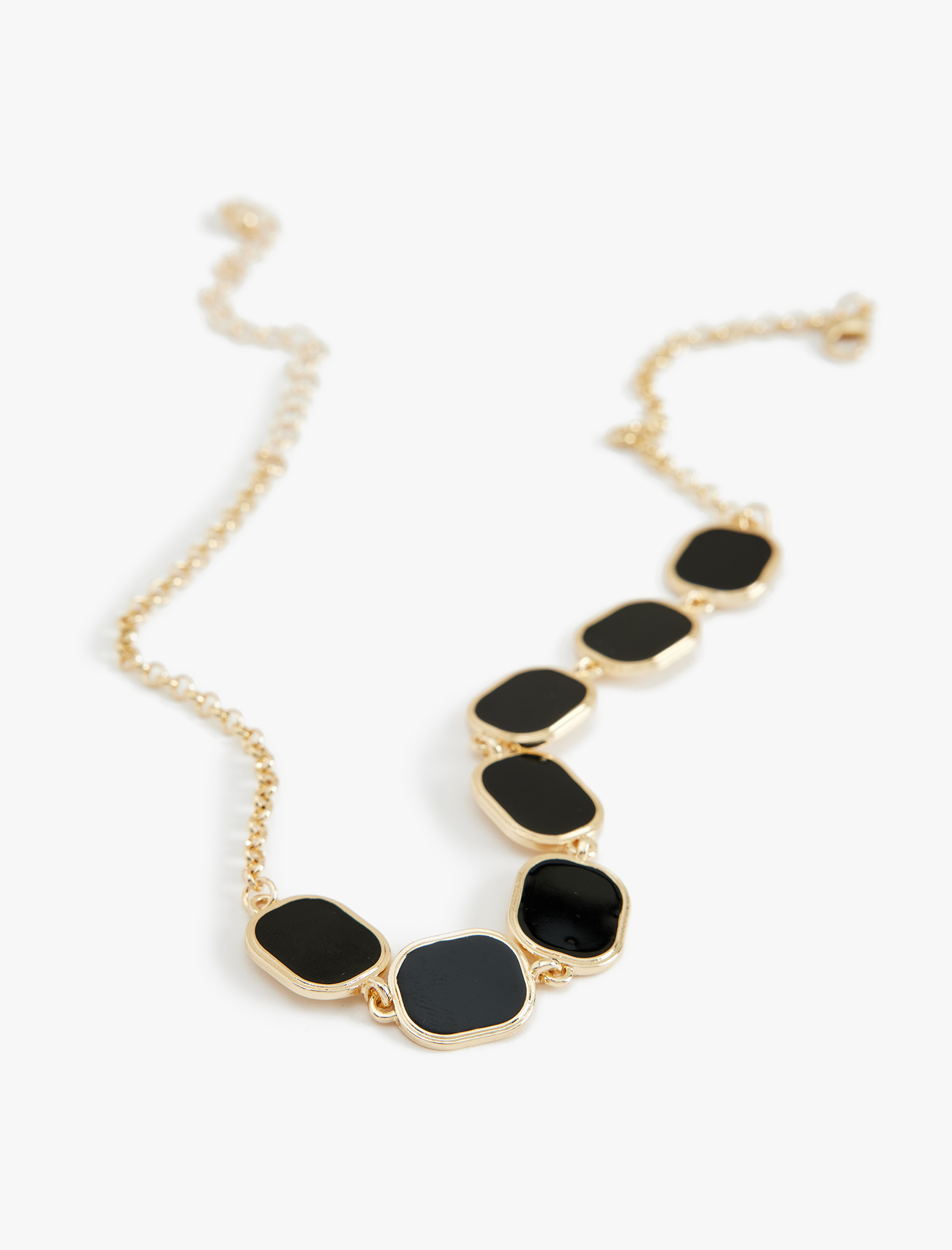  Kadın Geometrik Detaylı Çelik Karışımlı Kolye