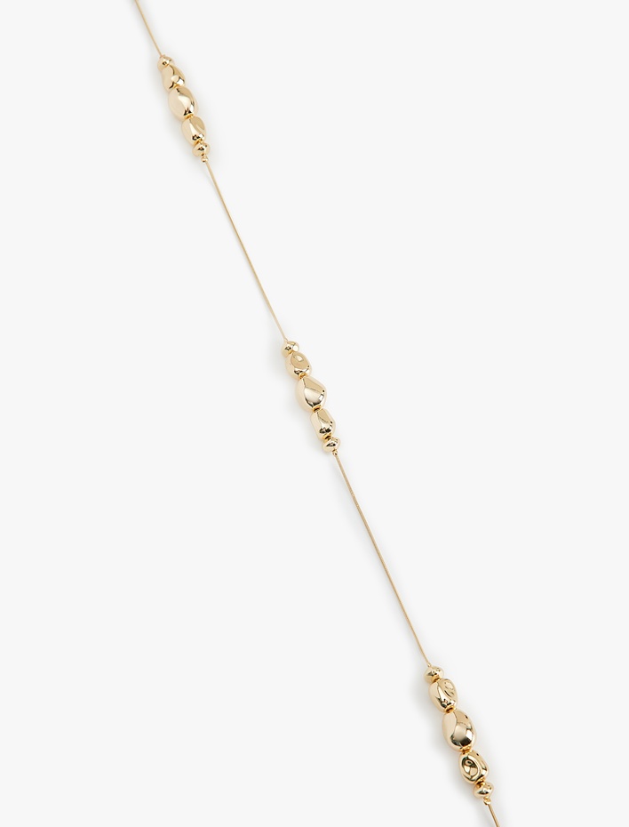 Kadın Boncuklu Çelik Kolye