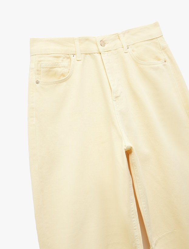Koton X İnji - Pamuklu Cep Detaylı Rahat Kesim Barrel Fit Jean Pantolon_6