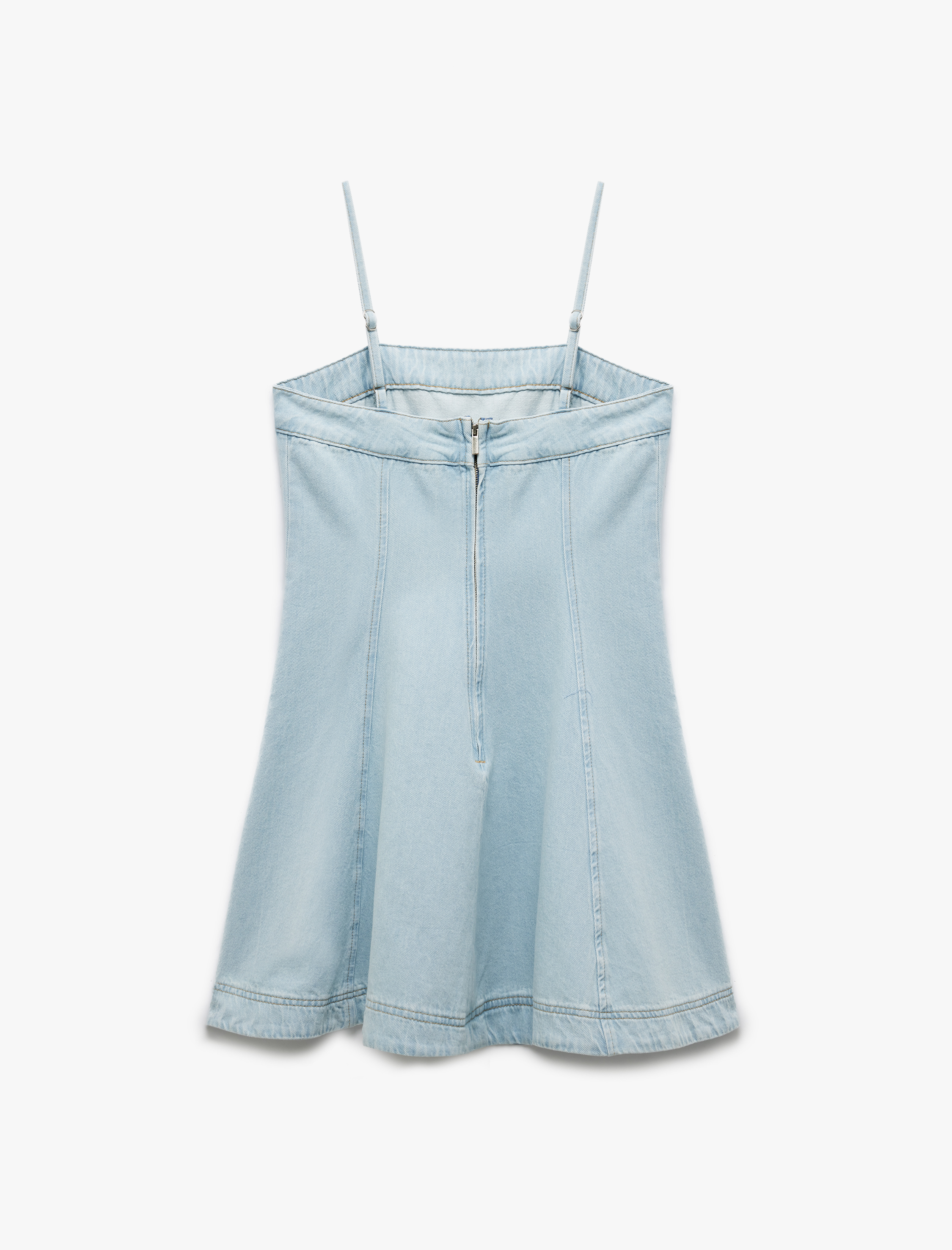 Koton X İnji - Askılı A Kesim Pamuklu Mini Denim Elbise