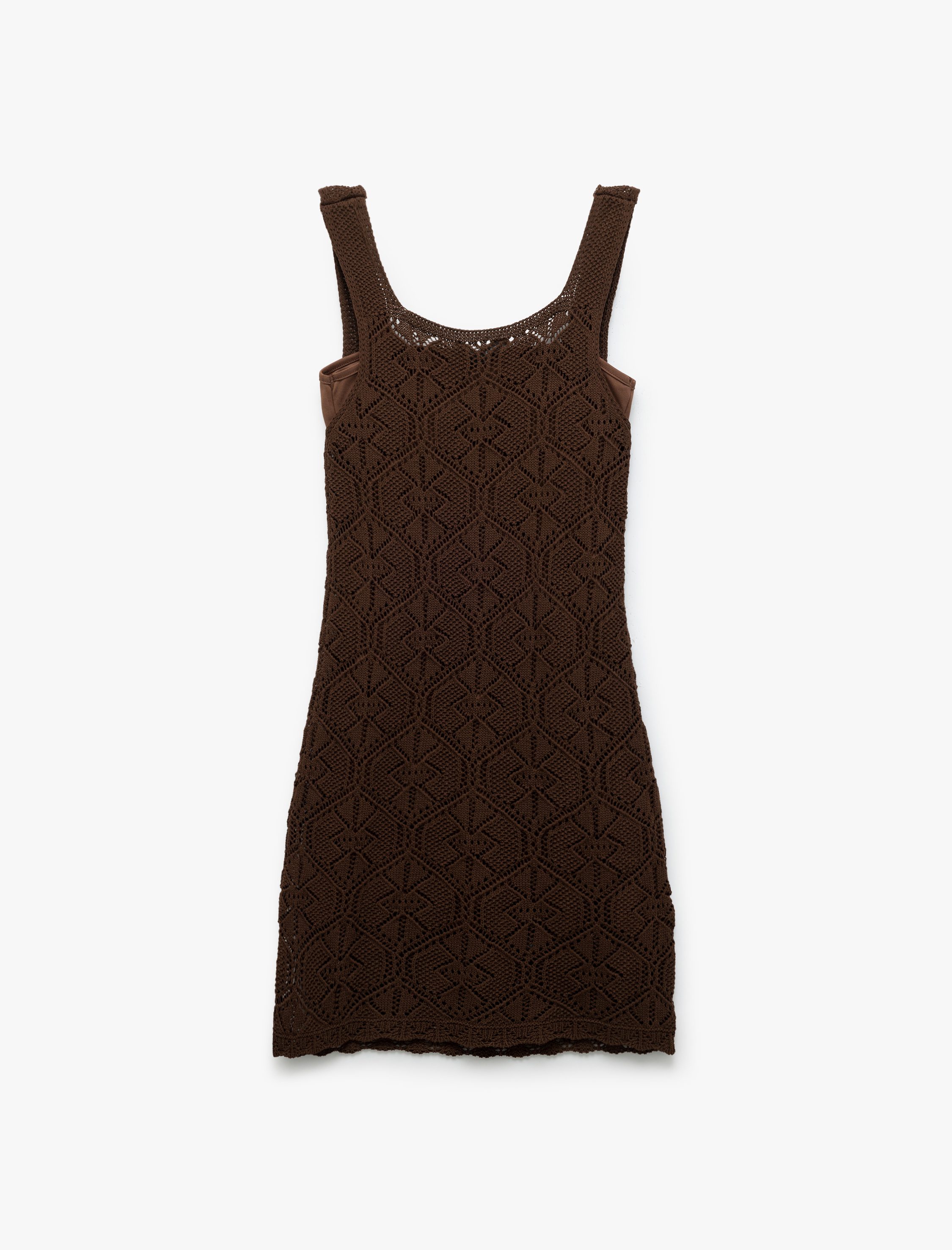   Koton X İnji - Jakarlı Bisiklet Yaka Kolsuz Mini Slim Elbise