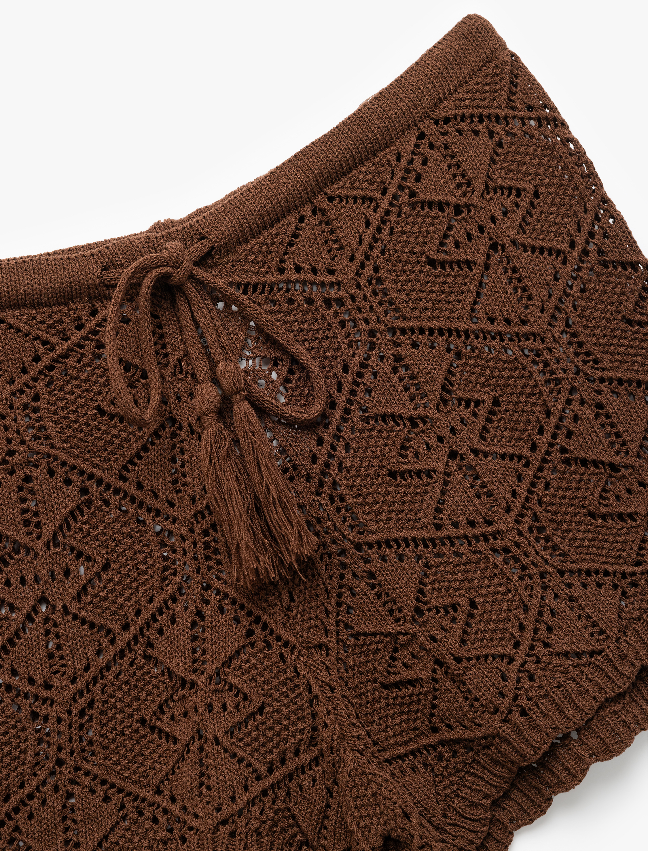   Koton X İnji - Beli Bağcıklı Slim Mit Mini Triko Şort