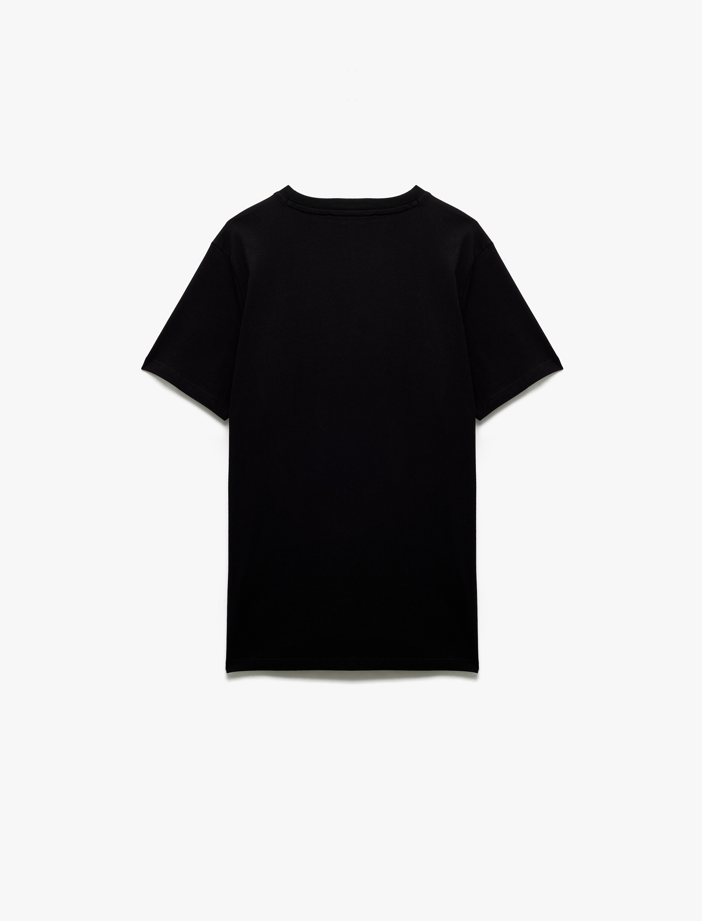   Baskılı Tişört Gotik Temalı Bisiklet Yaka Kısa Kollu