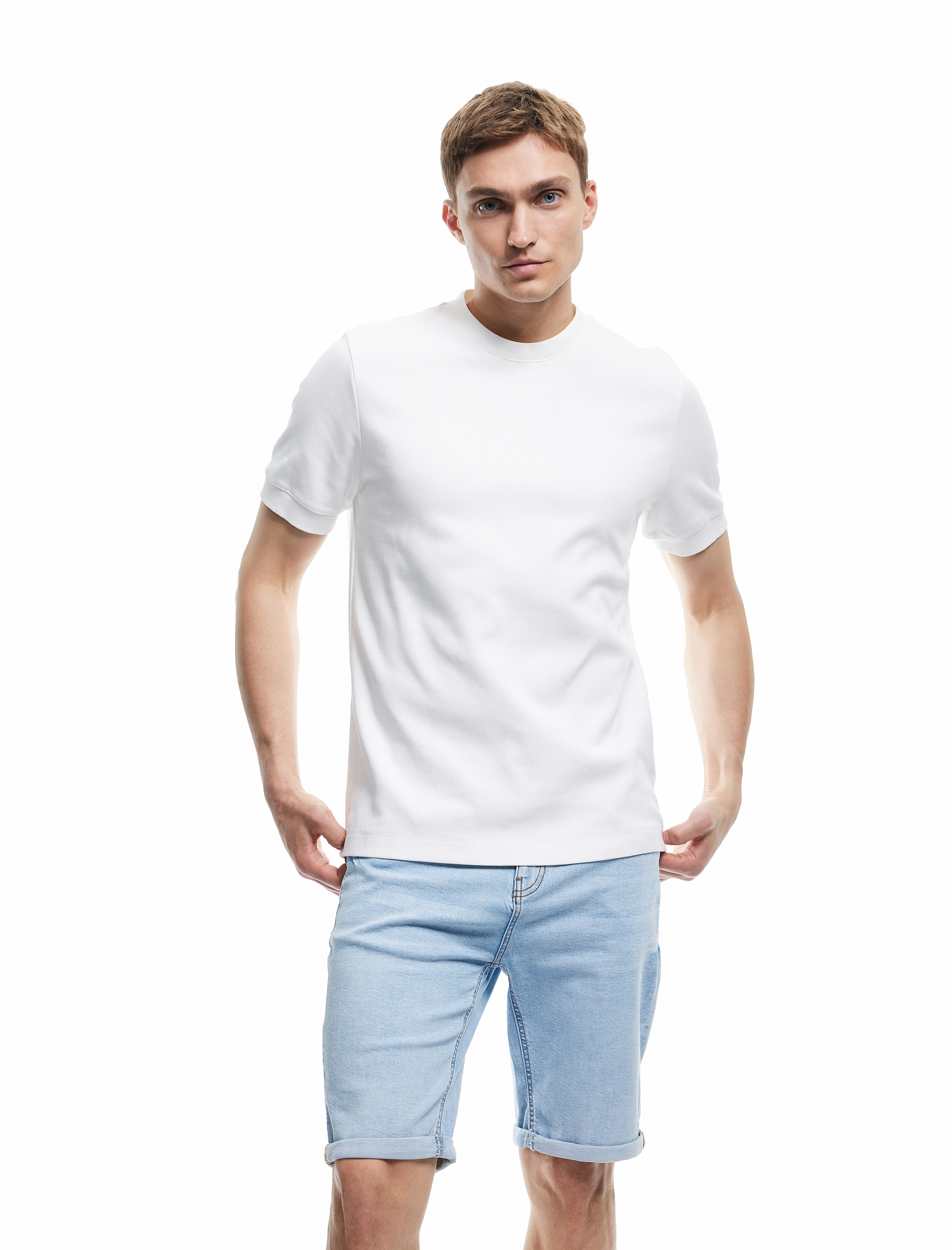   Oversize Kot Şort Bermuda Cep Detaylı Pamuklu