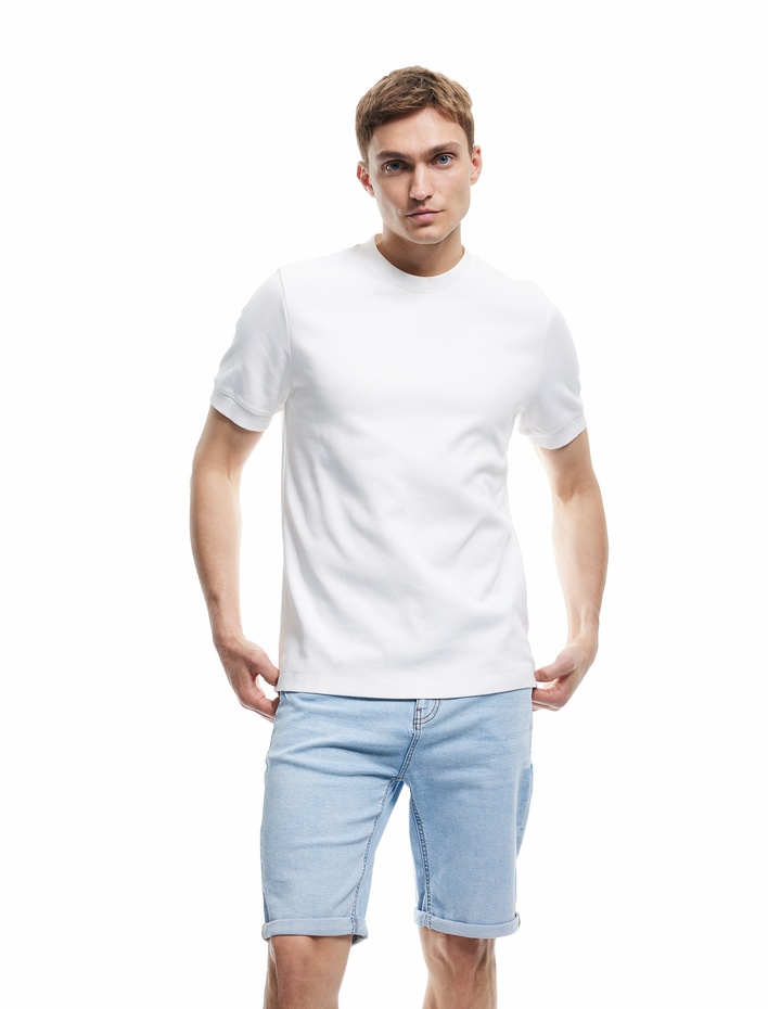  Oversize Kot Şort Bermuda Cep Detaylı Pamuklu