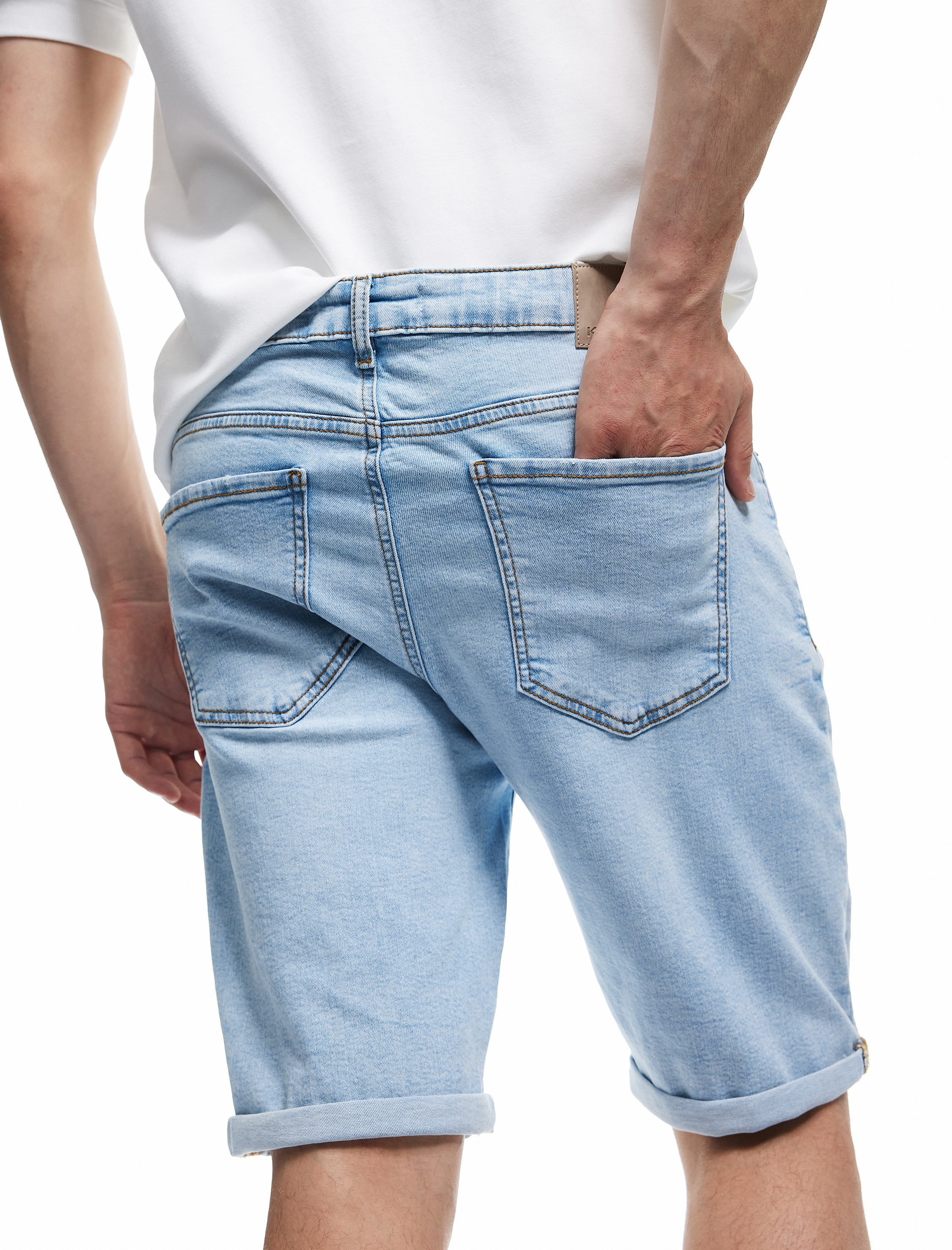   Oversize Kot Şort Bermuda Cep Detaylı Pamuklu