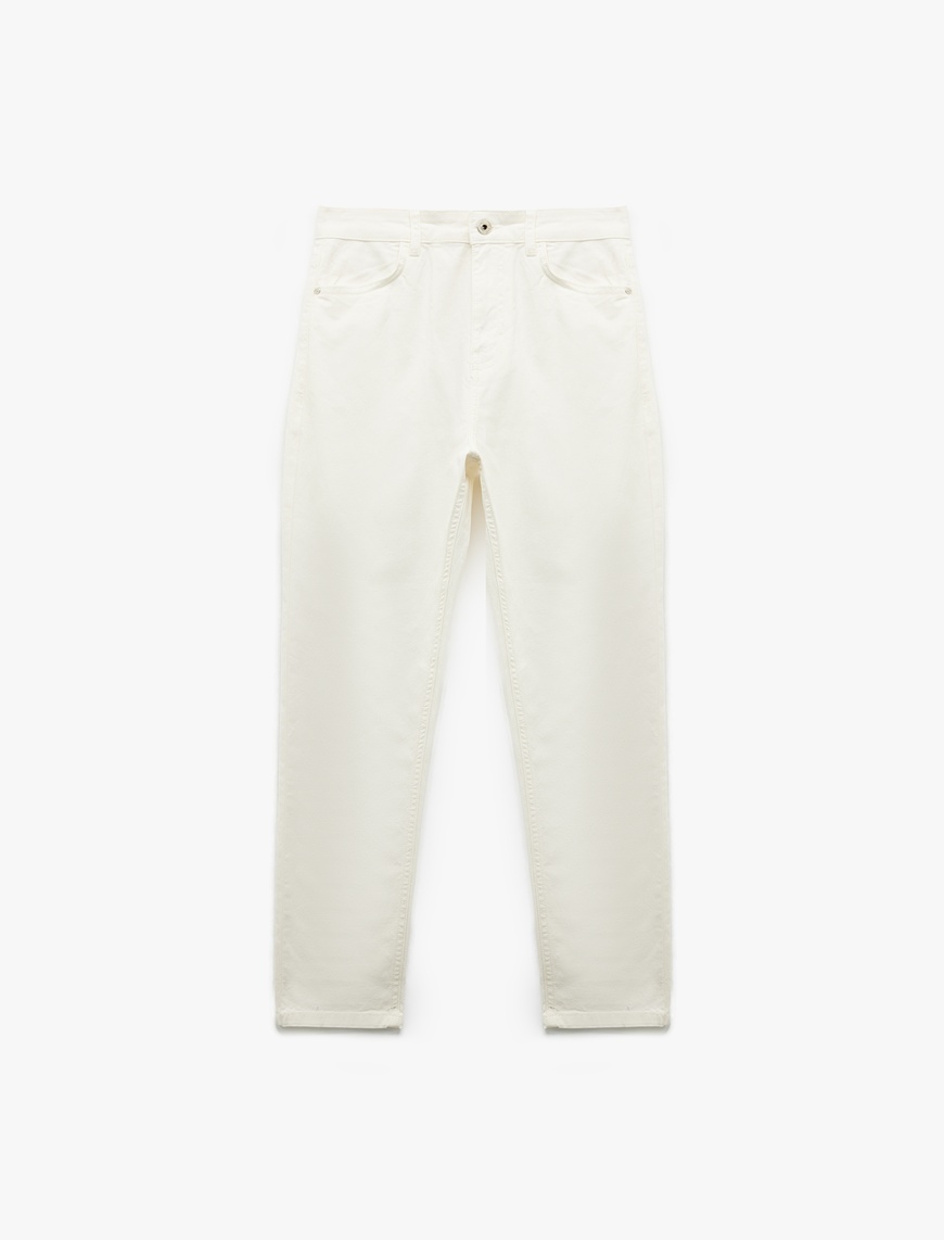   Yüksek Bel Kot Pantolon Dar Paça - Carmen Jeans