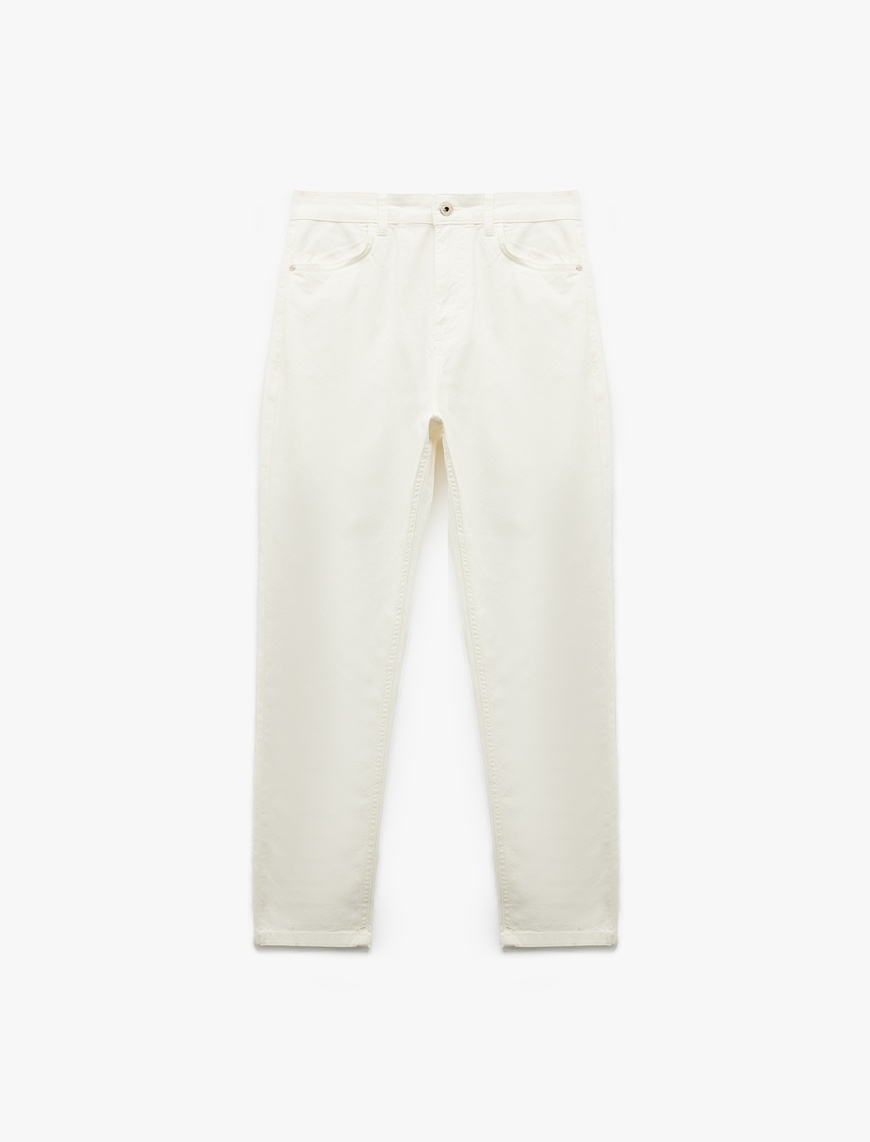   Yüksek Bel Kot Pantolon Dar Paça - Carmen Jeans