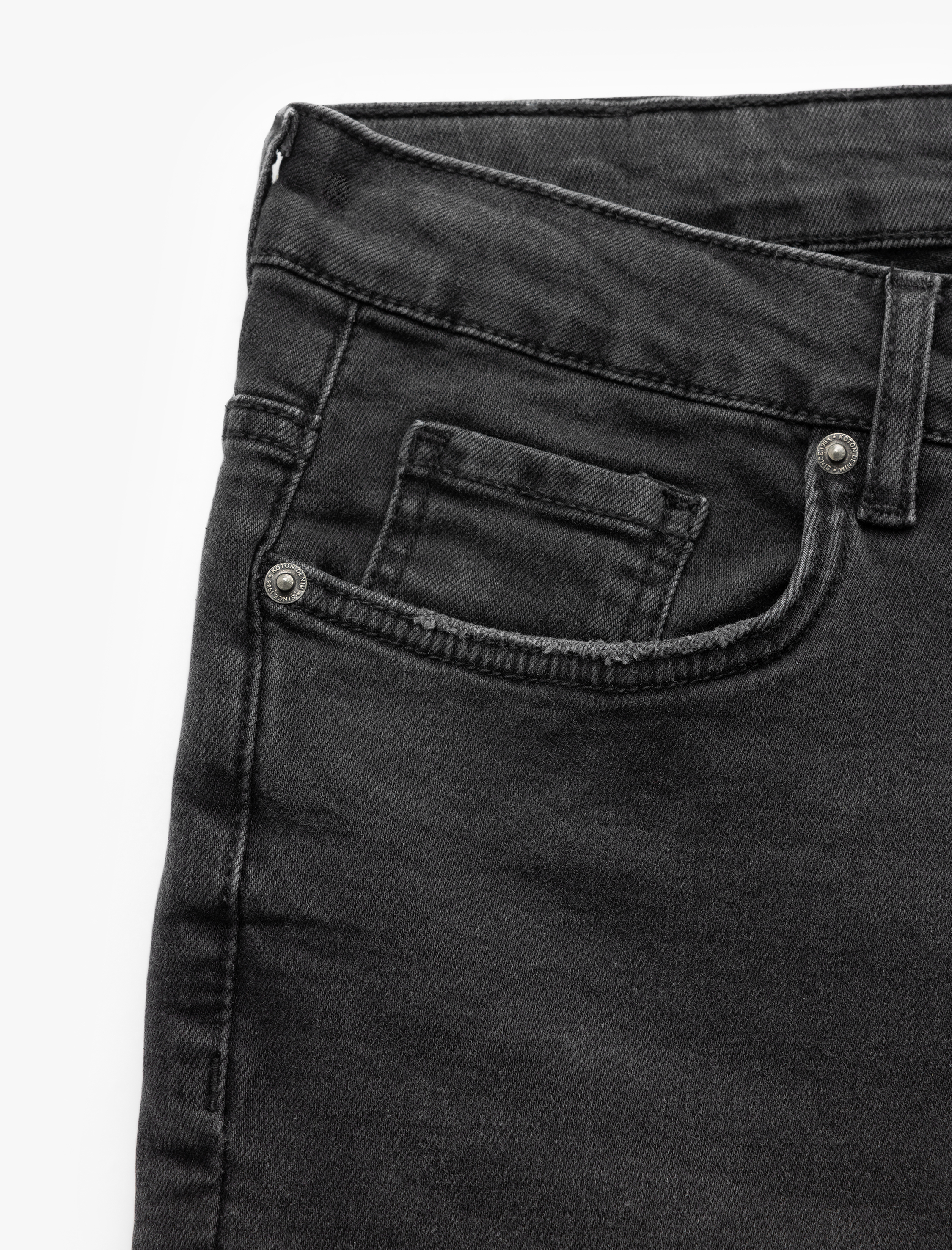   Kot Şort Bermuda Bol Kalıp Cep Detaylı Pamuklu