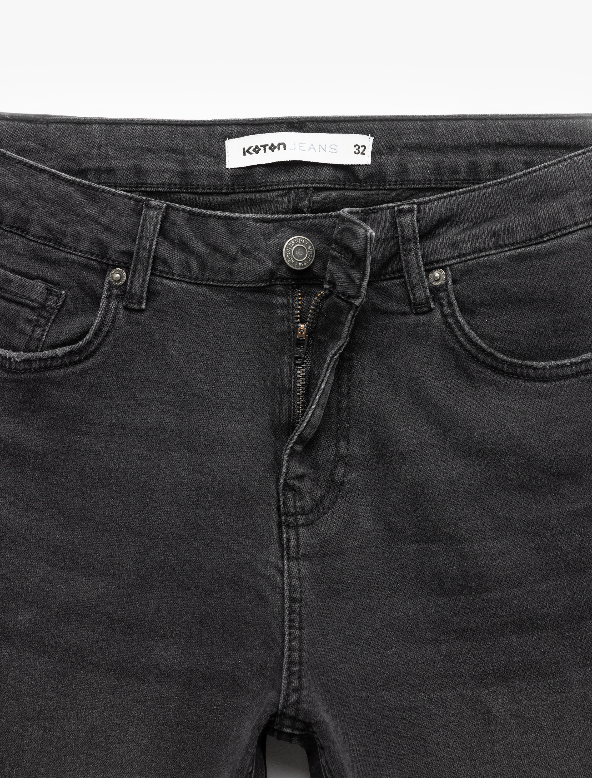   Kot Şort Bermuda Bol Kalıp Cep Detaylı Pamuklu