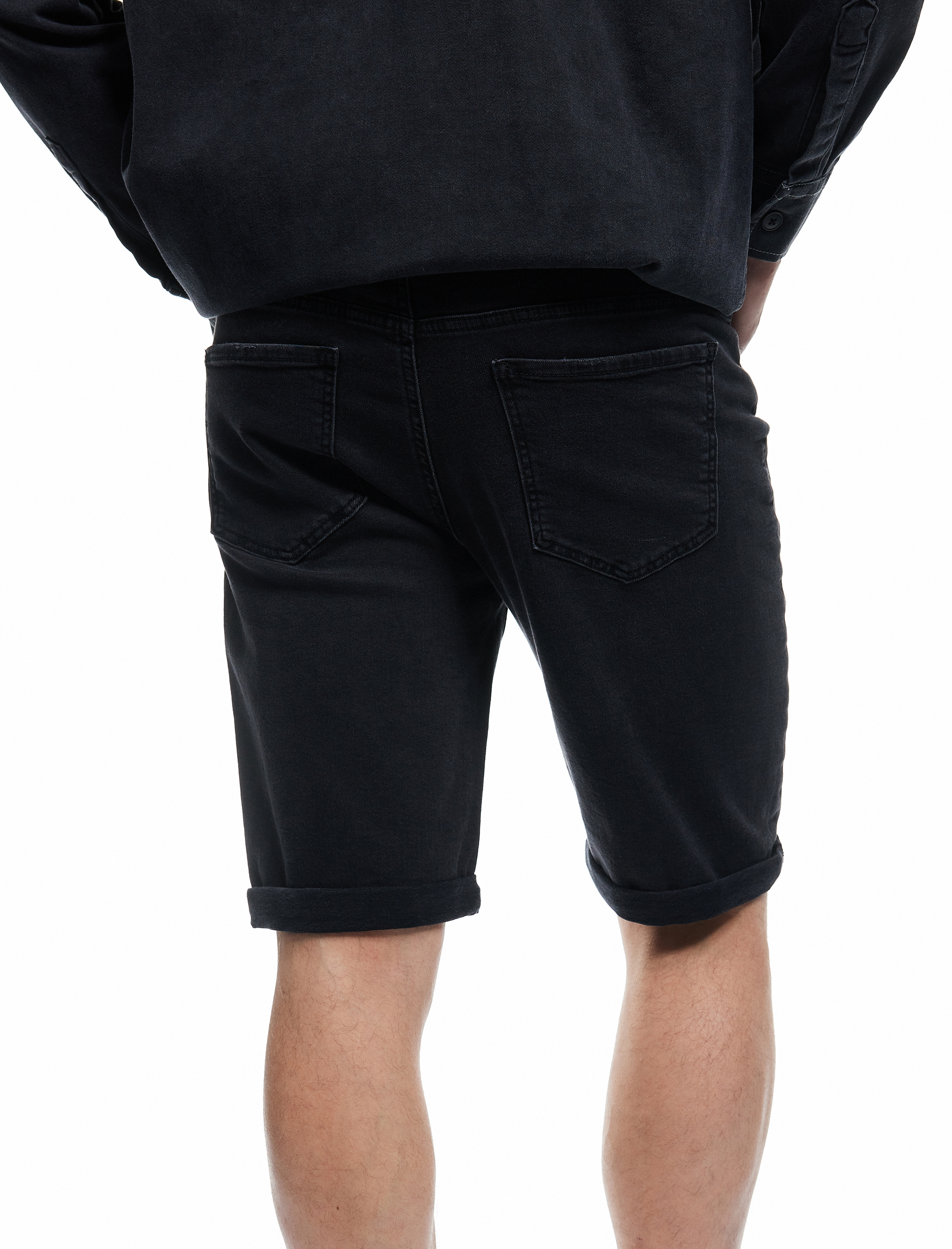   Kot Şort Bermuda Bol Kalıp Cep Detaylı Pamuklu