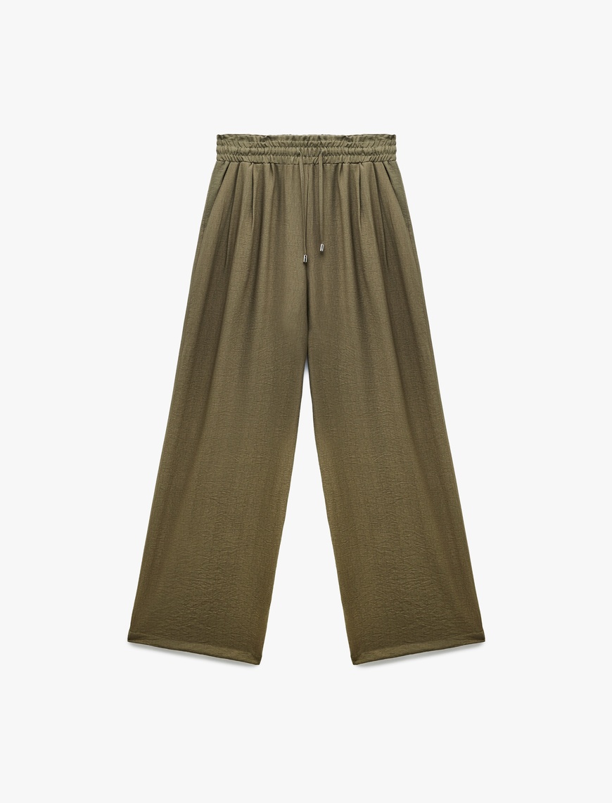   Regular Fit Viskon Geniş Paça Palazzo Pantolon