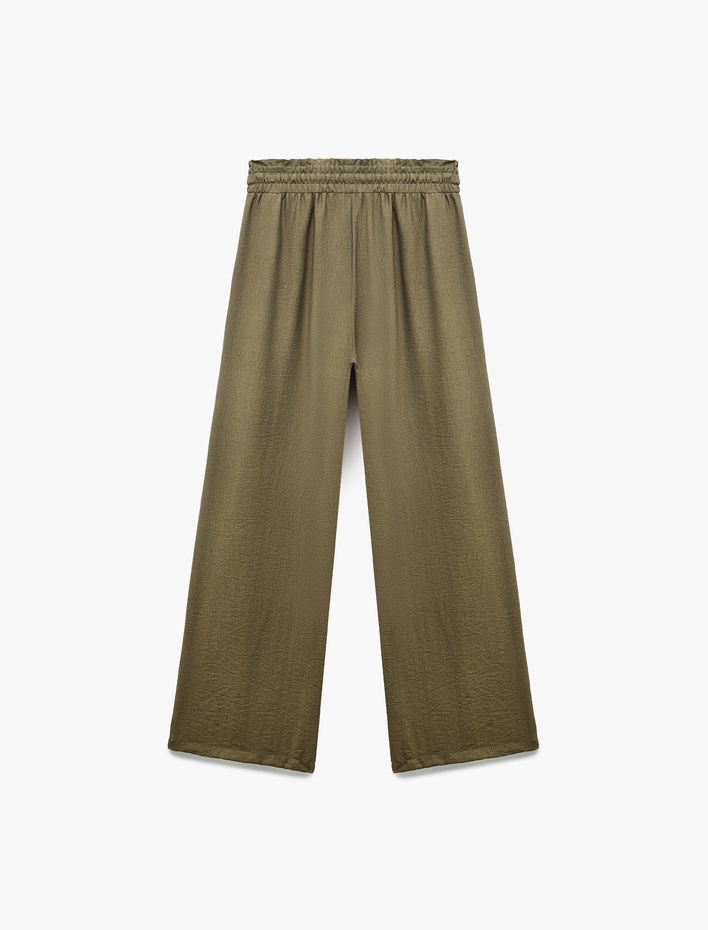  Regular Fit Viskon Geniş Paça Palazzo Pantolon