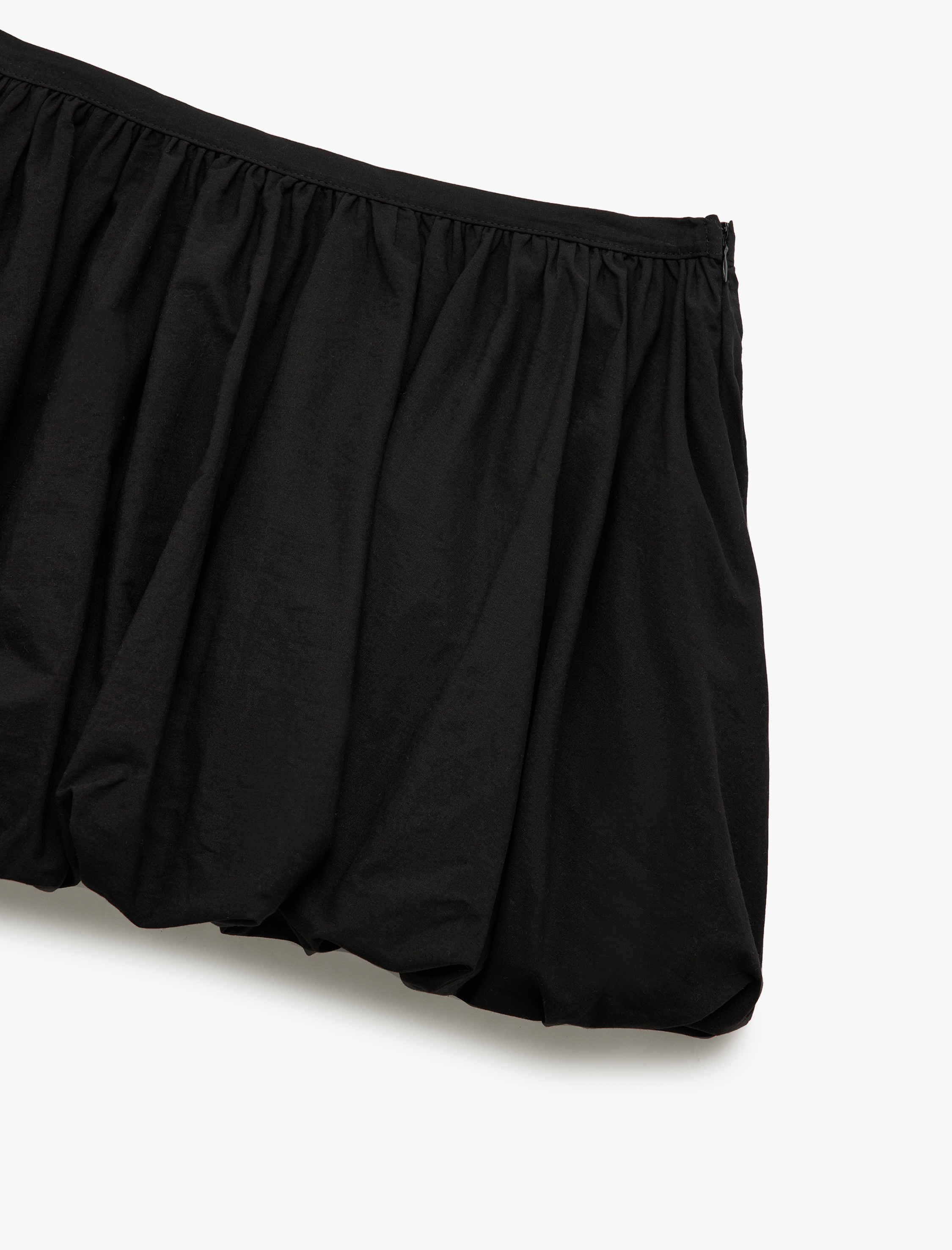   Pamuklu Beli Lastikli Oversize Balon Mini Etek