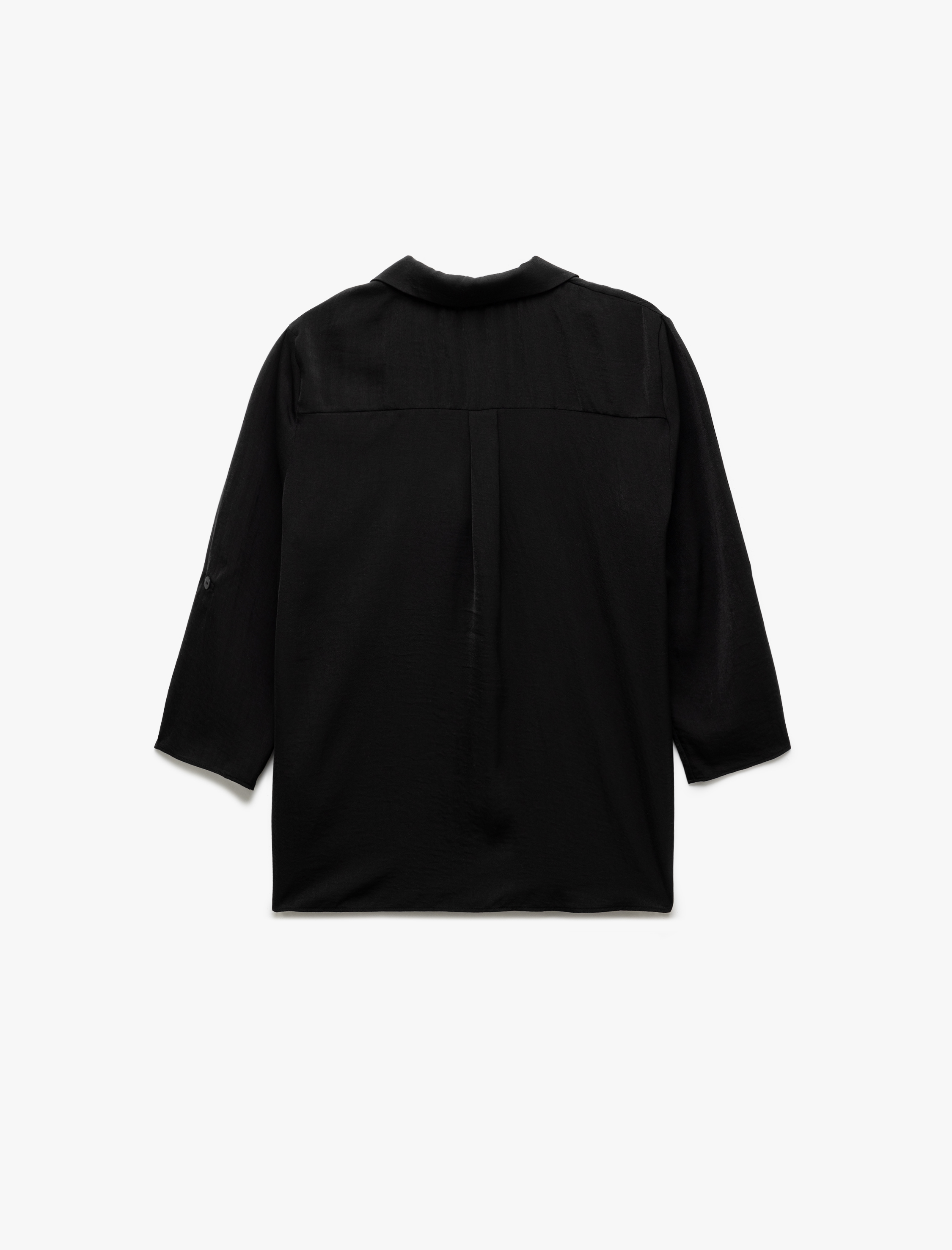   3/4 Kollu Pile Detaylı Aerobin Saten Tunik