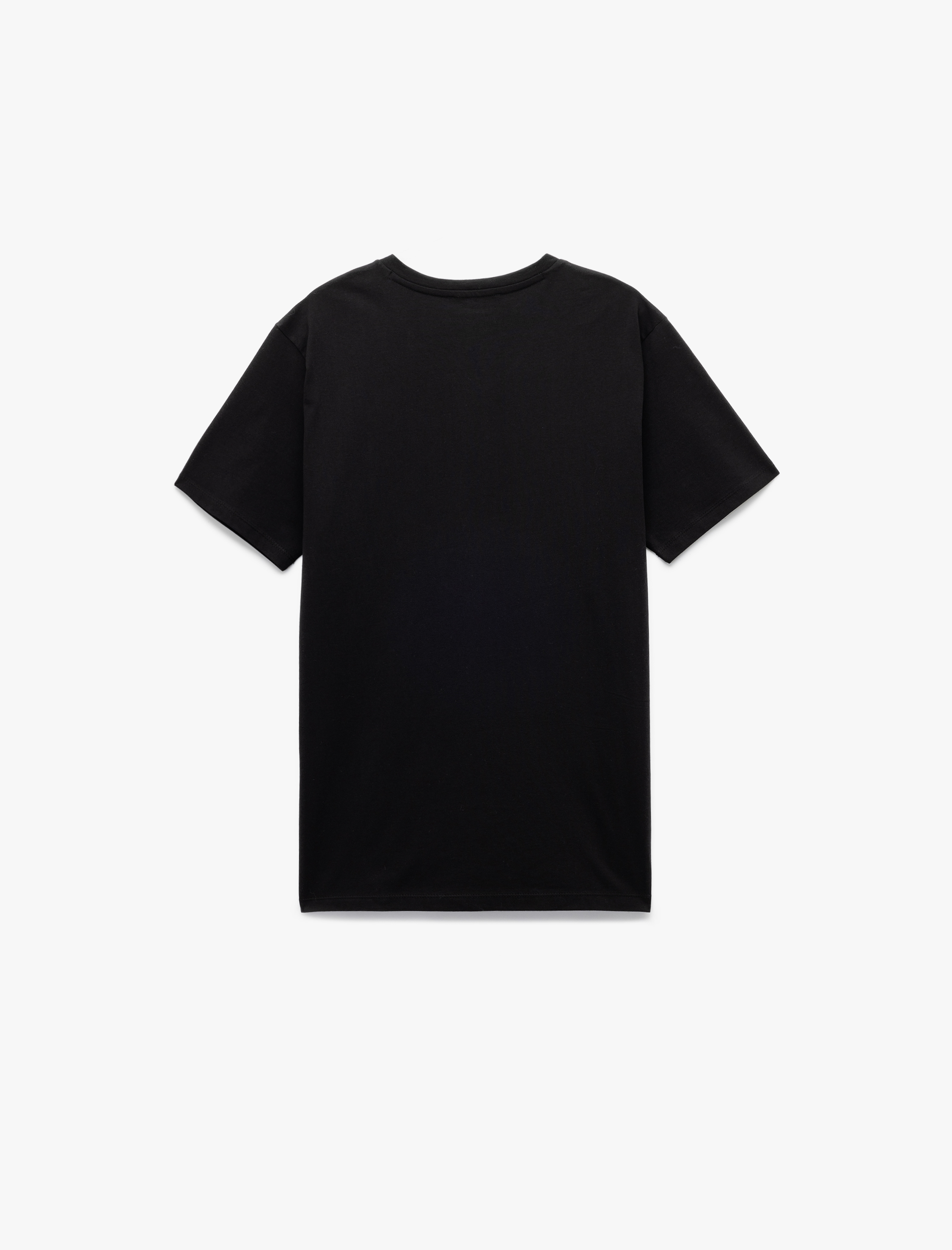   Kısa Kollu V Yaka Pamuklu Basic Erkek Slim Fit Tişört