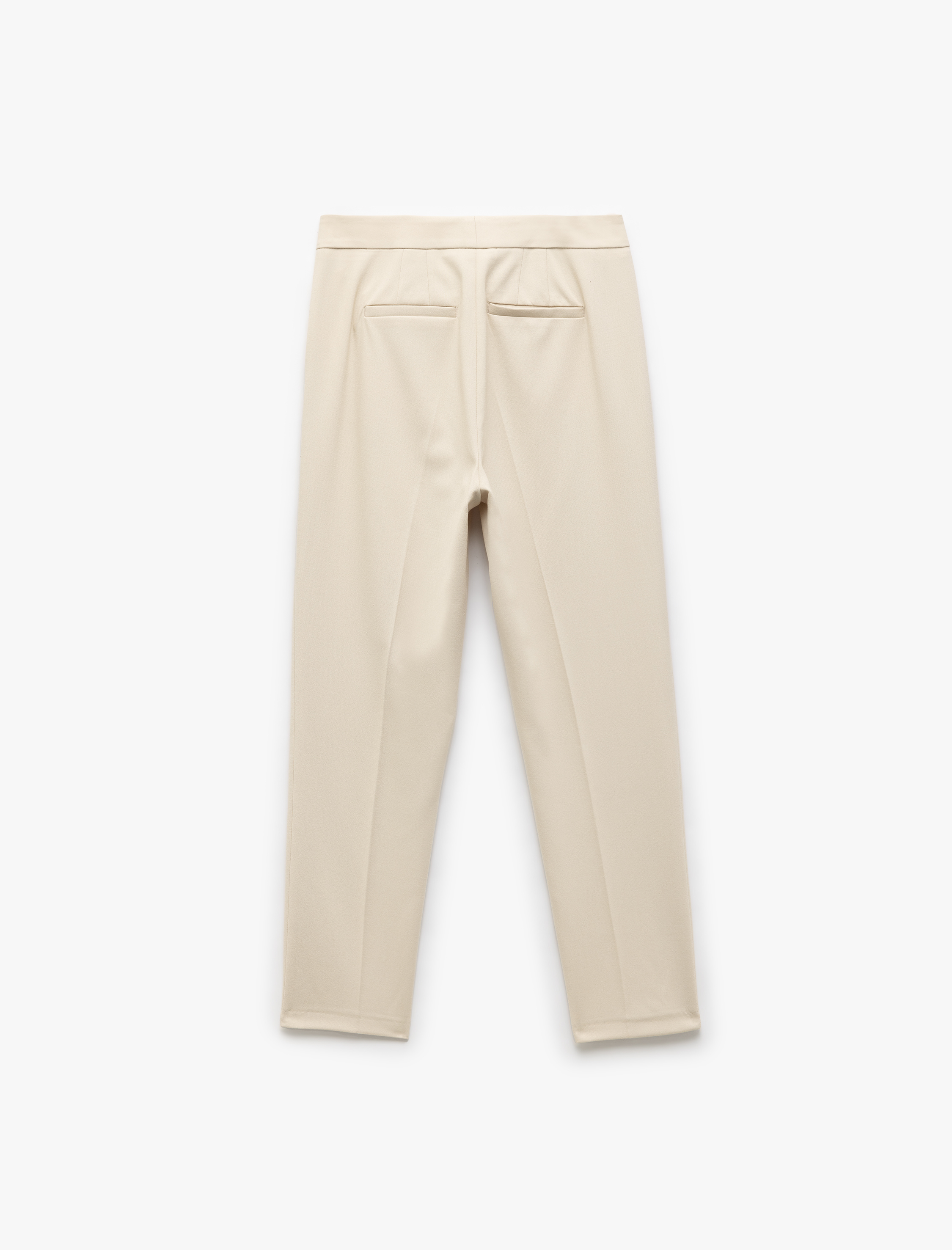   Slim Fit Cepli Yüksek Bel Cigarette Kumaş Pantolon