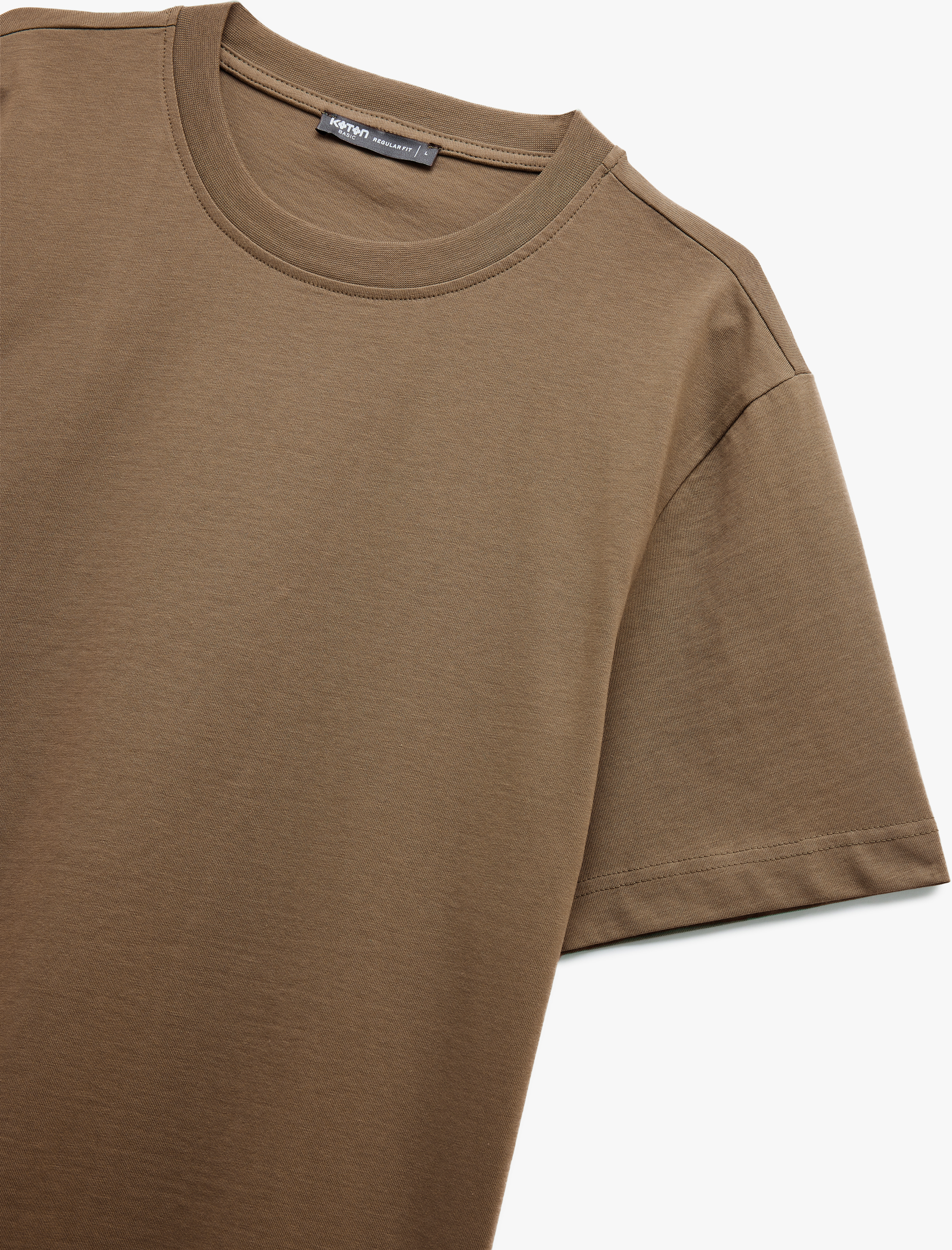   Basic Tişört Regular Fit Kısa Kollu Bisiklet Yaka Pamuklu