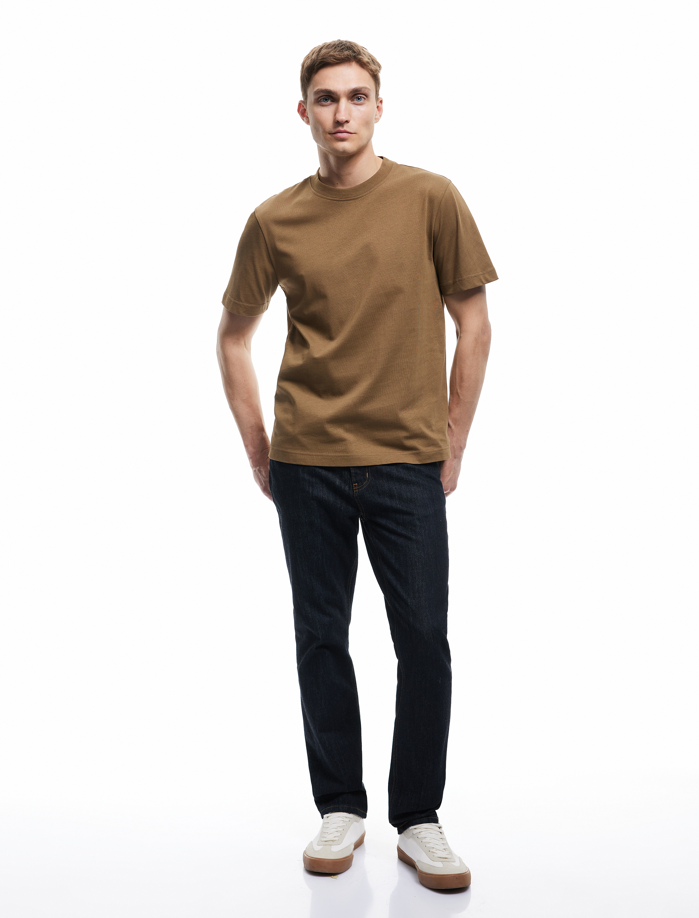   Basic Tişört Regular Fit Kısa Kollu Bisiklet Yaka Pamuklu