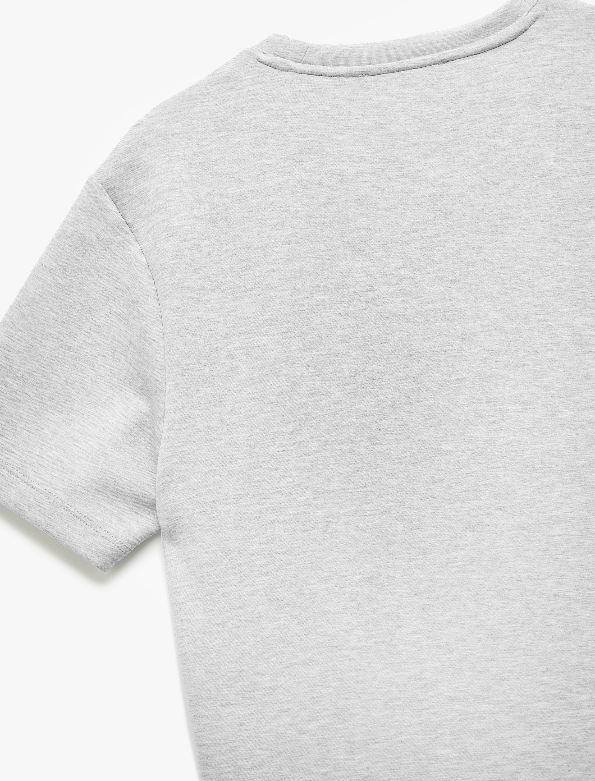   Kısa Kollu Regular Fit Viskon Karışımlı Bisiklet Yaka Scuba Kumaş Basic Tişört