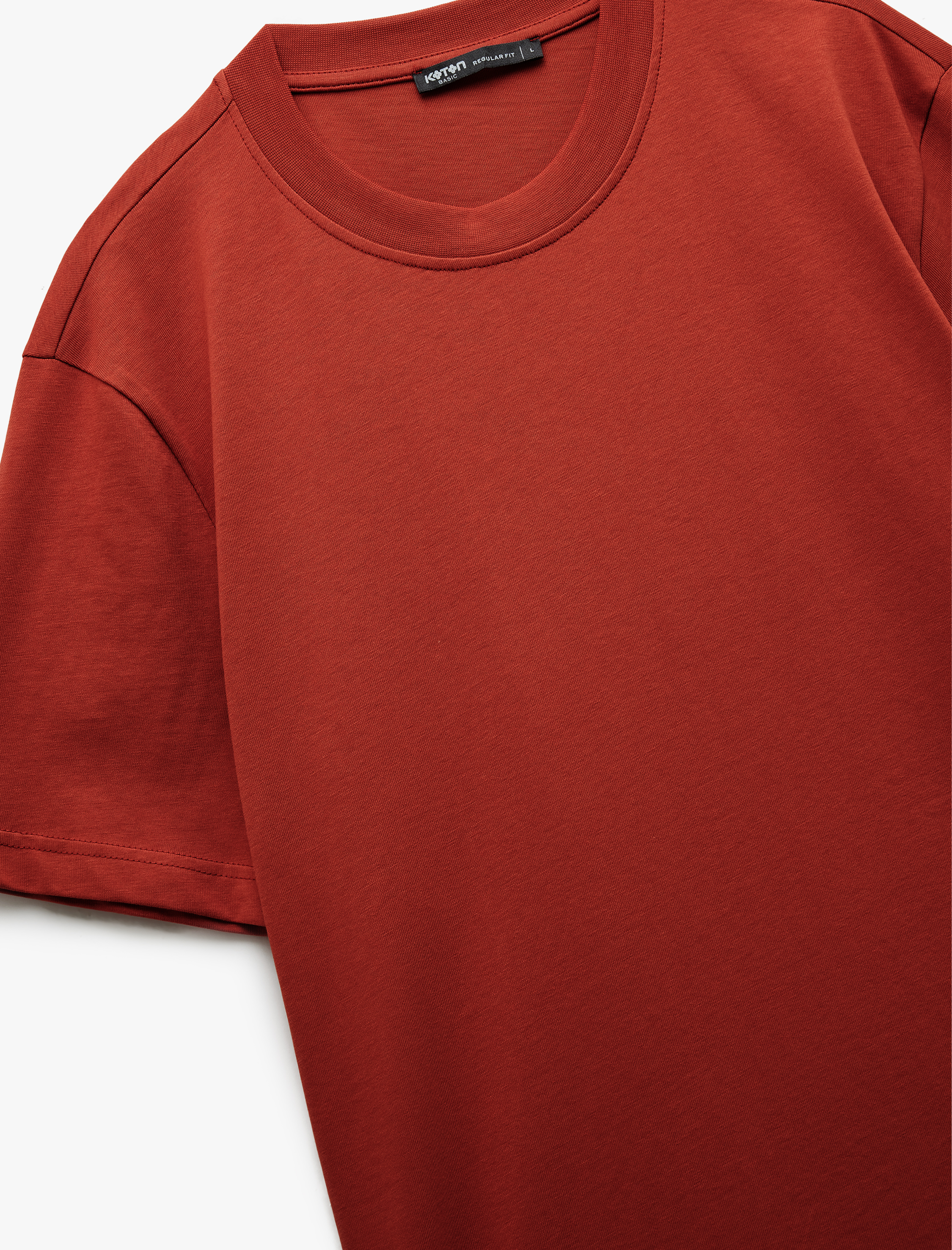   Basic Tişört Regular Fit Kısa Kollu Bisiklet Yaka Pamuklu