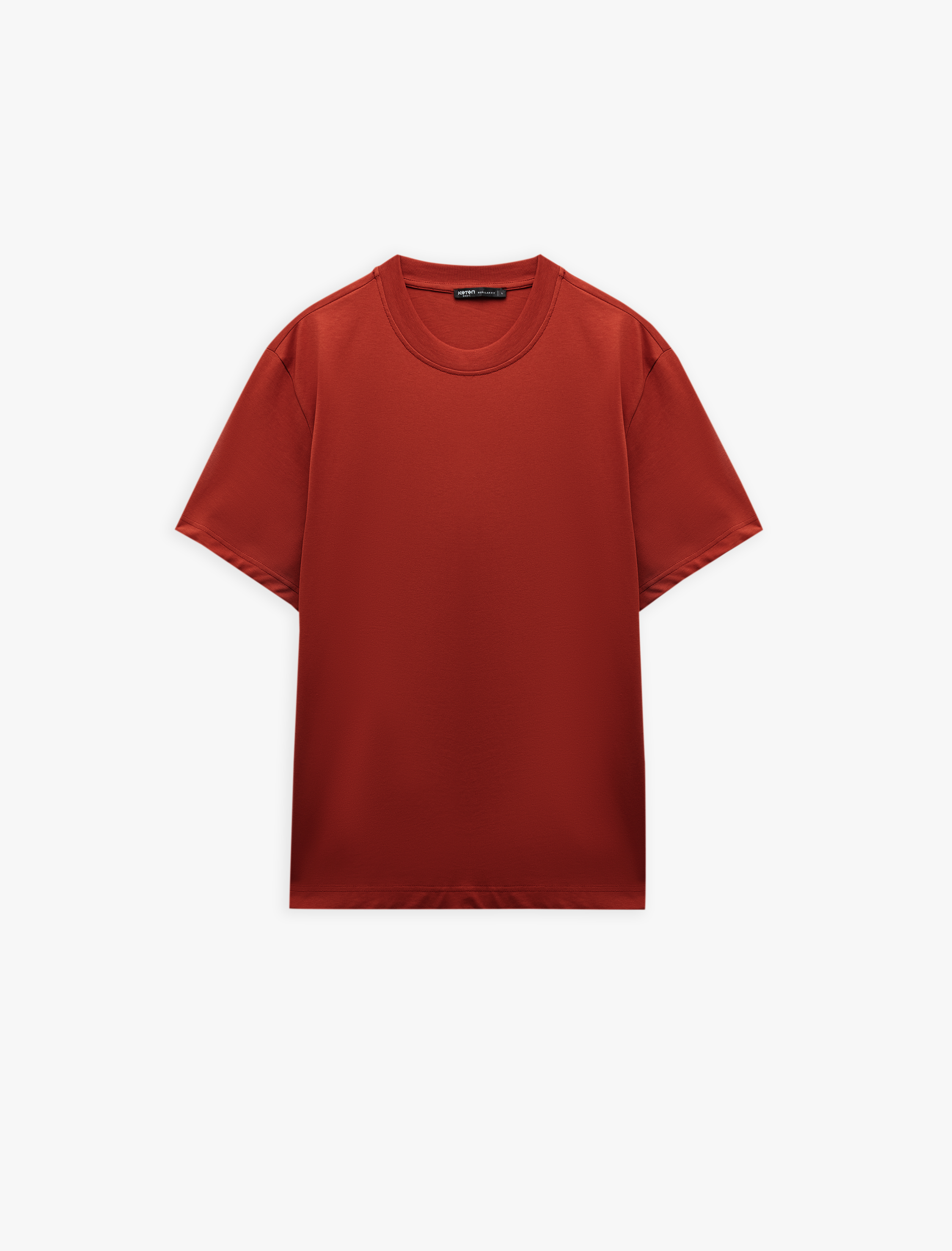   Basic Tişört Regular Fit Kısa Kollu Bisiklet Yaka Pamuklu