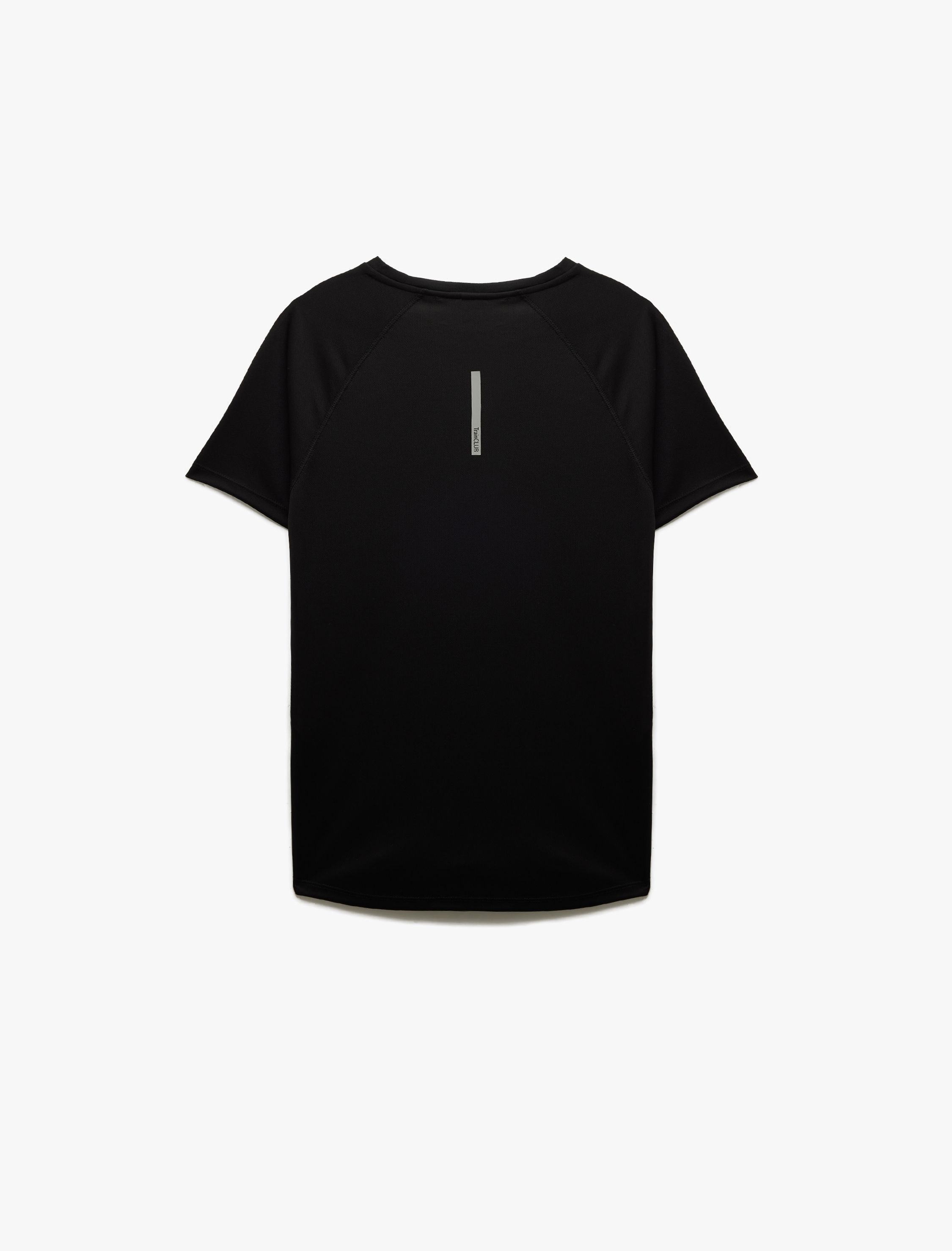   Kısa Kollu Bisiklet Yaka Reglan Kol Arkası Baskılı Slim Fit Spor Tişört