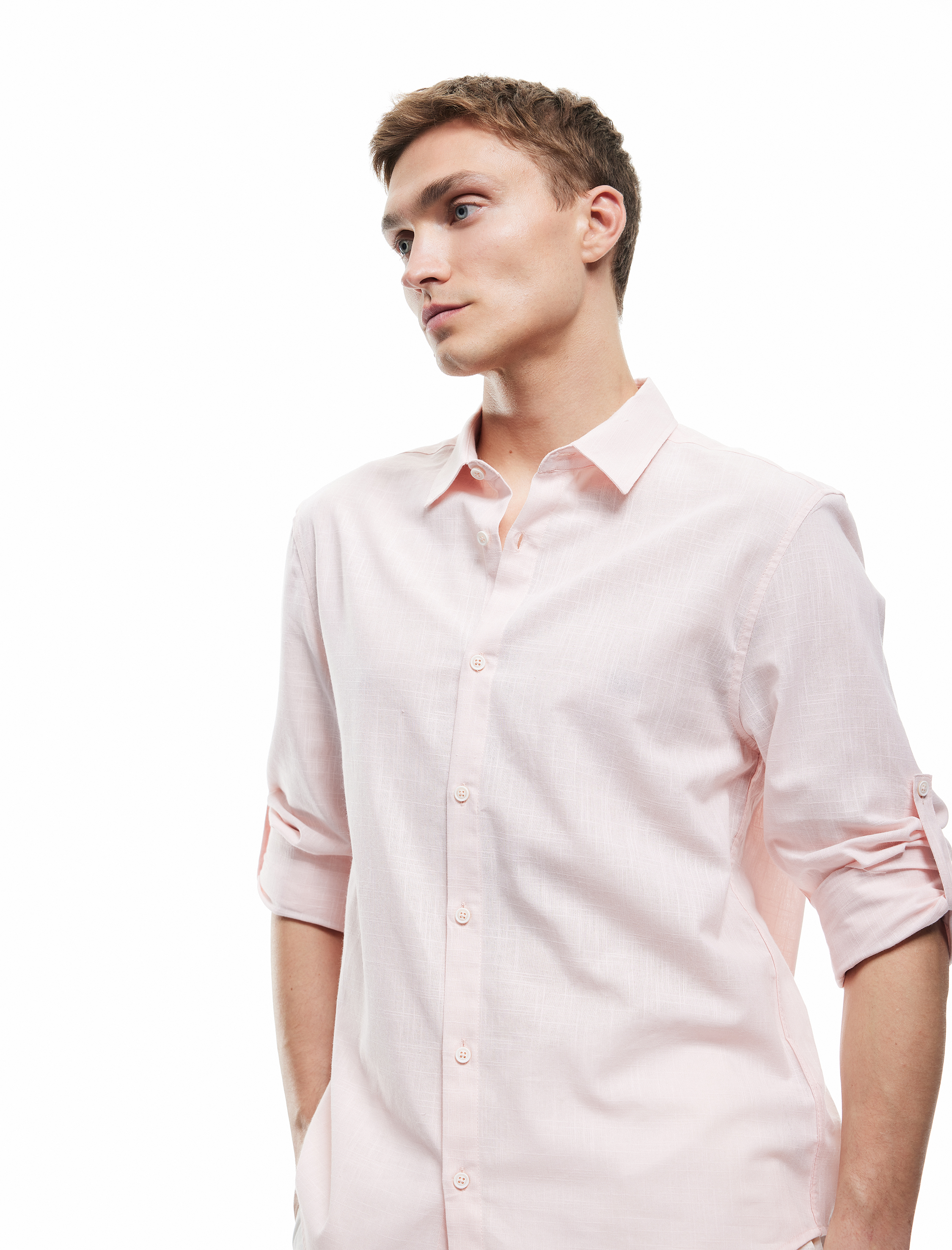   Pamuklu Regular Fit Klasik Yaka Uzun Kollu Gömlek