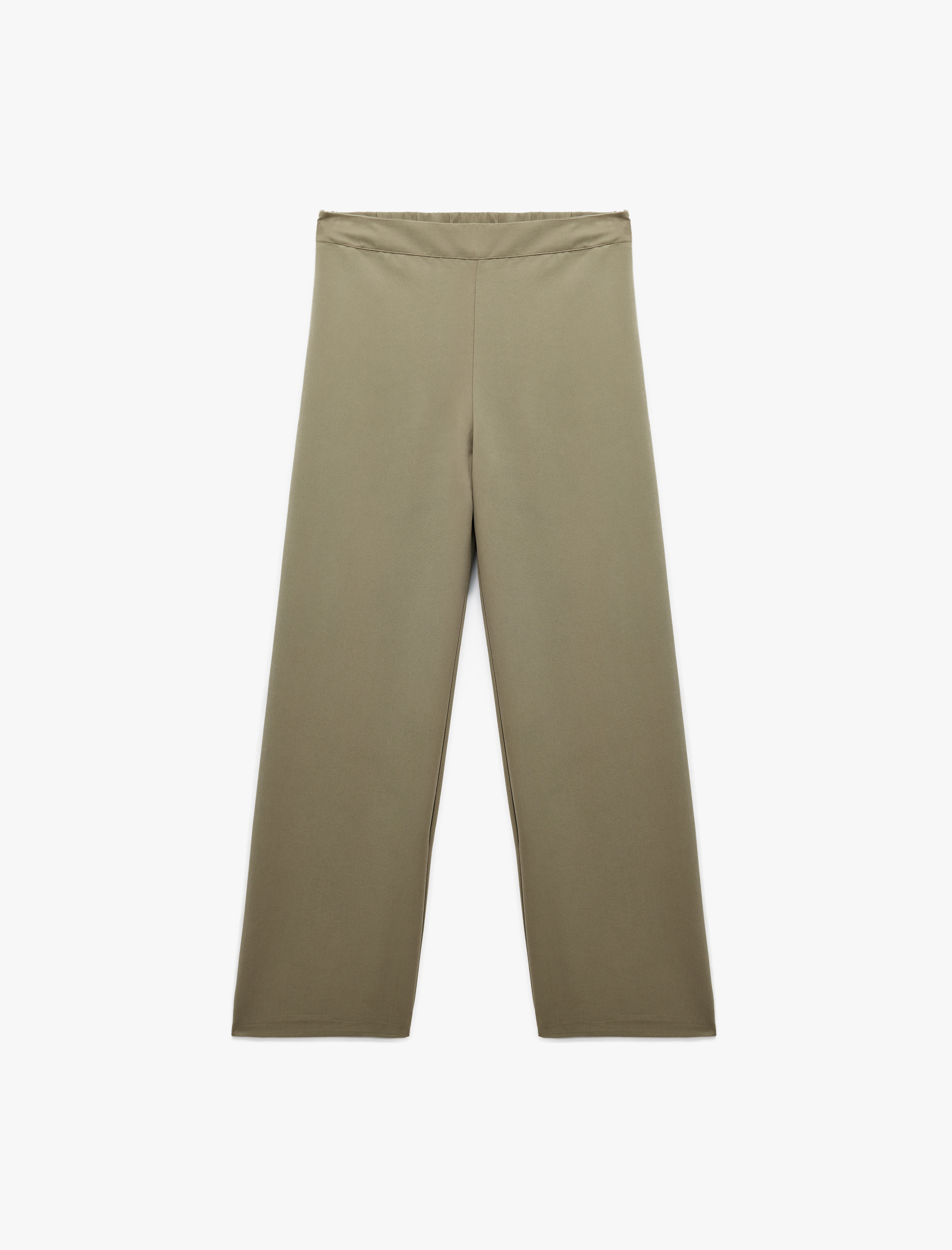   Modal Cupro Kumaş Yüksek Bel Geniş Paça Pantolon