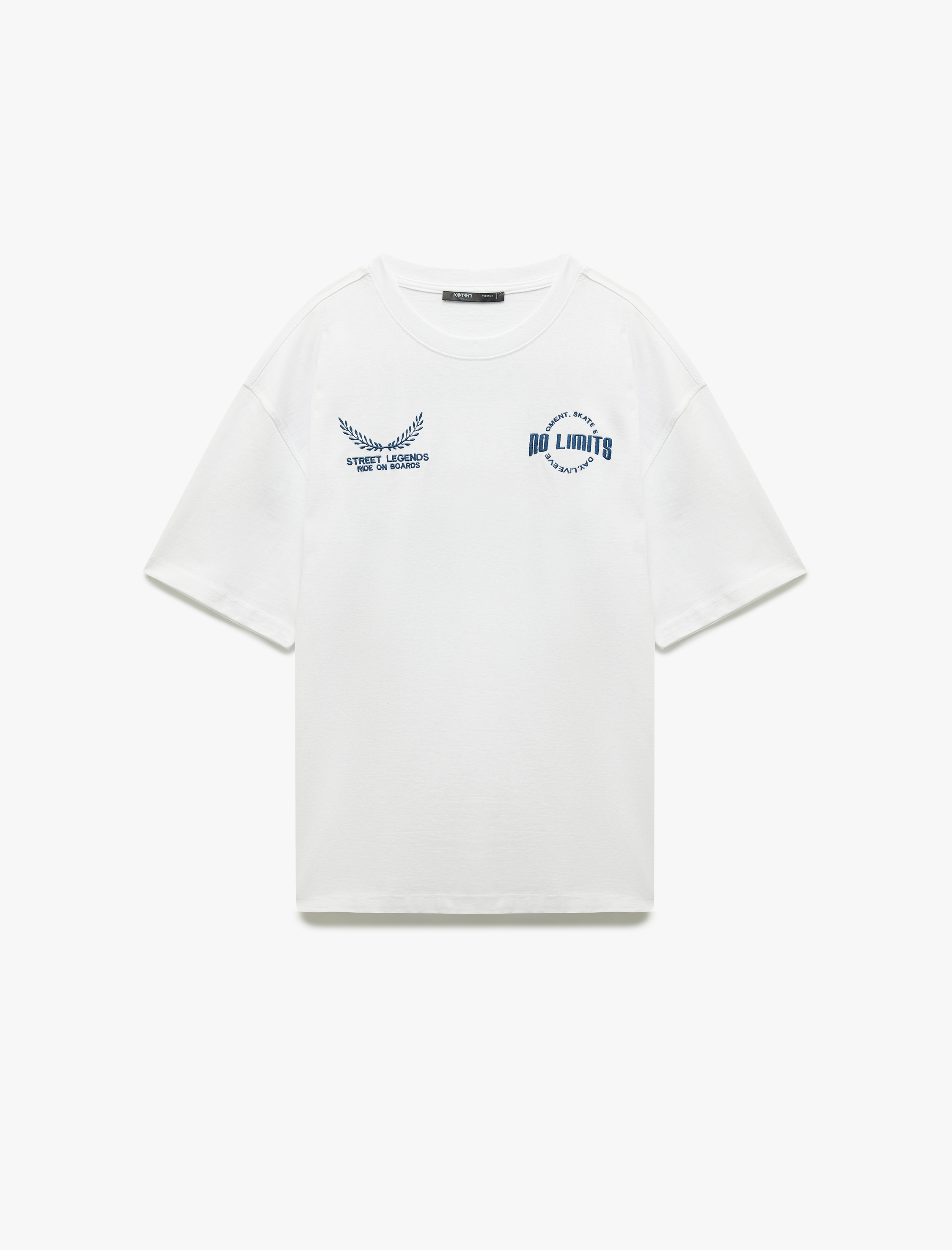   Kısa Kollu Bisiklet Yaka Tok Kumaş Pamuklu Arkası Baskılı Tişört