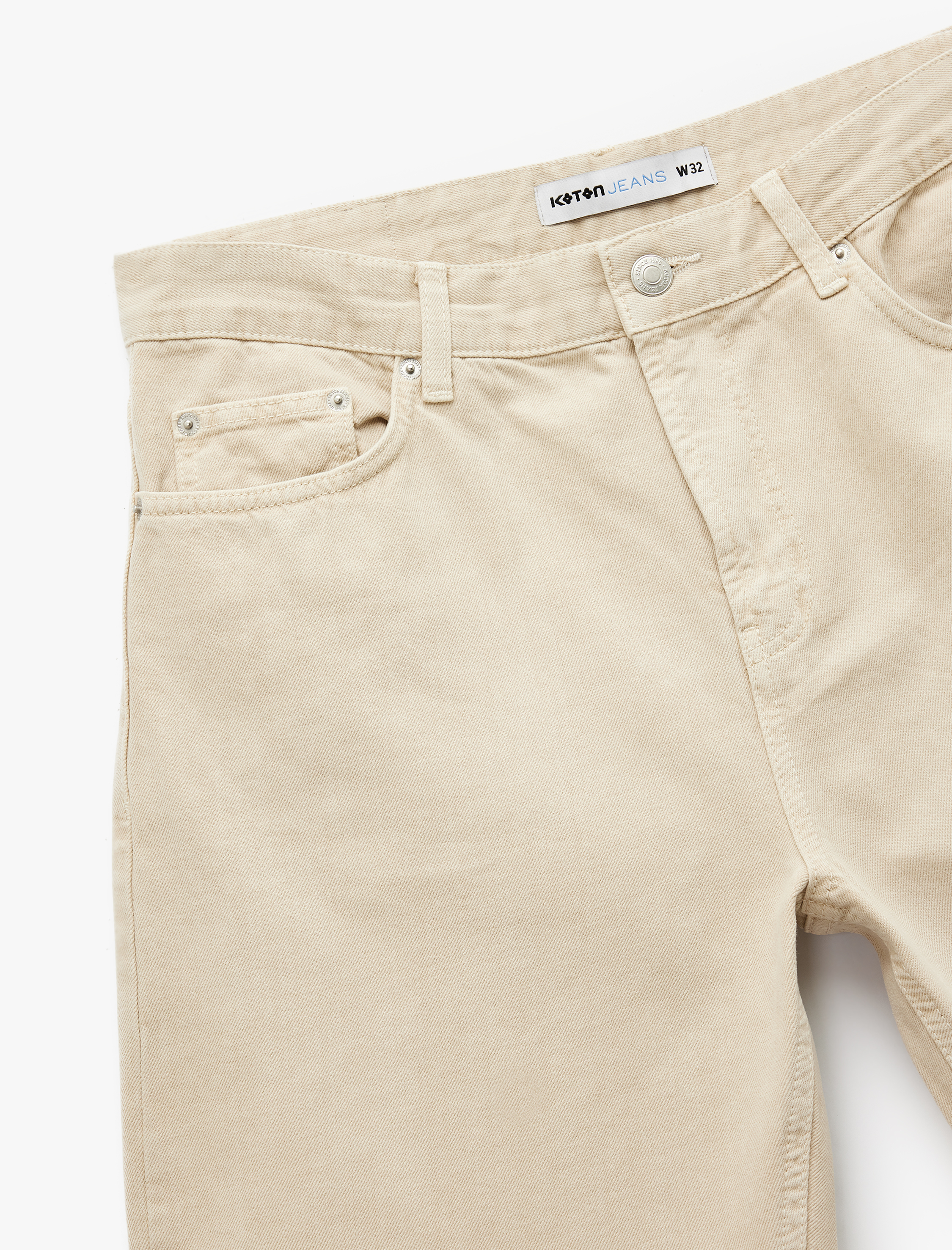   Normal Bel Pamuklu Cep Detaylı Bermuda Loose Fit Jean Şort