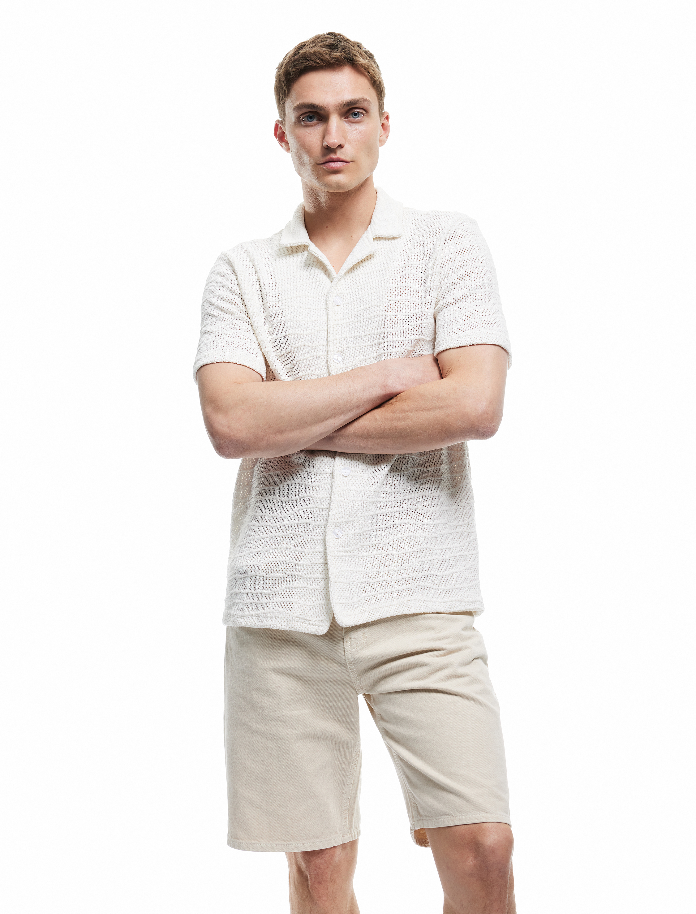   Normal Bel Pamuklu Cep Detaylı Bermuda Loose Fit Jean Şort