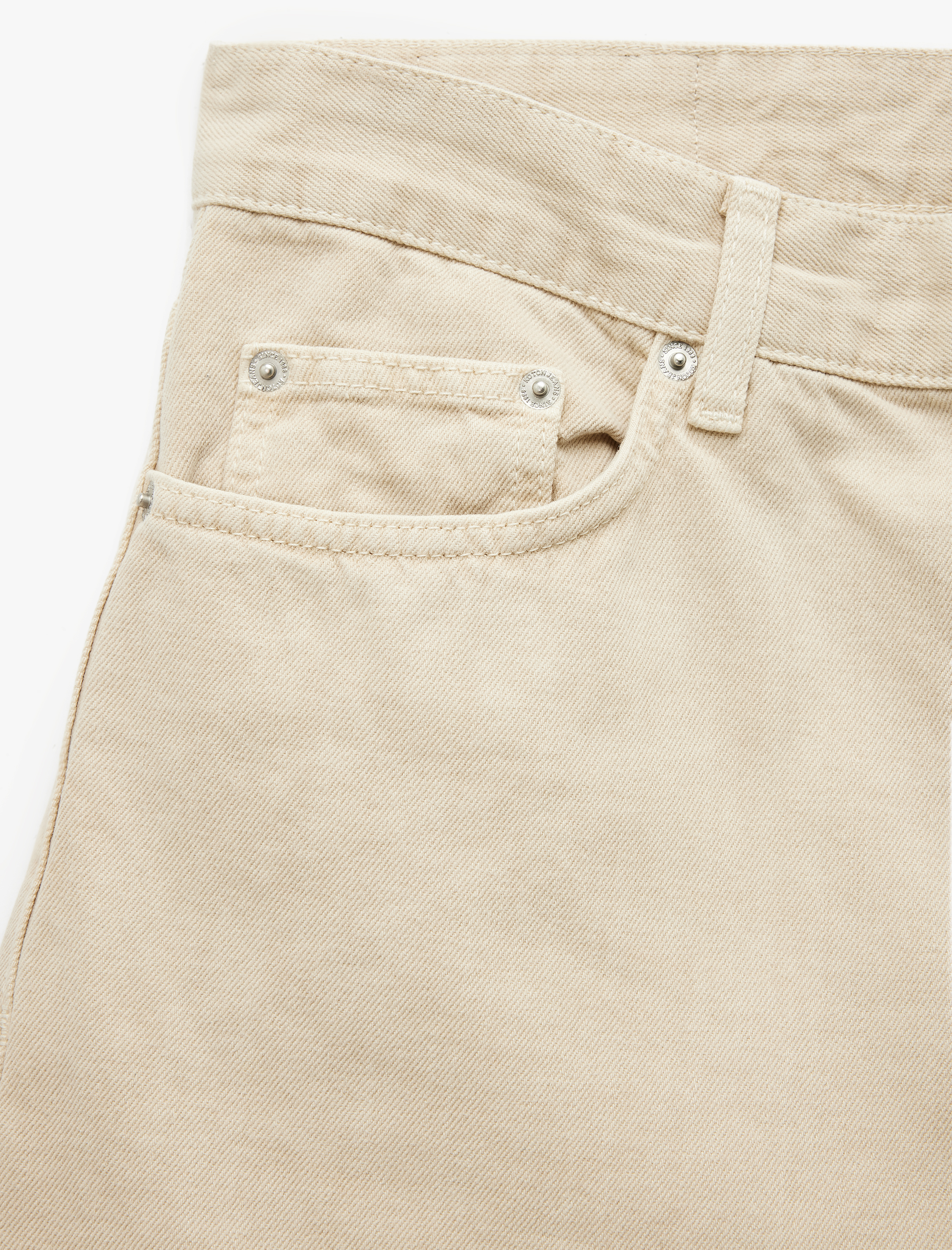   Normal Bel Pamuklu Cep Detaylı Bermuda Loose Fit Jean Şort