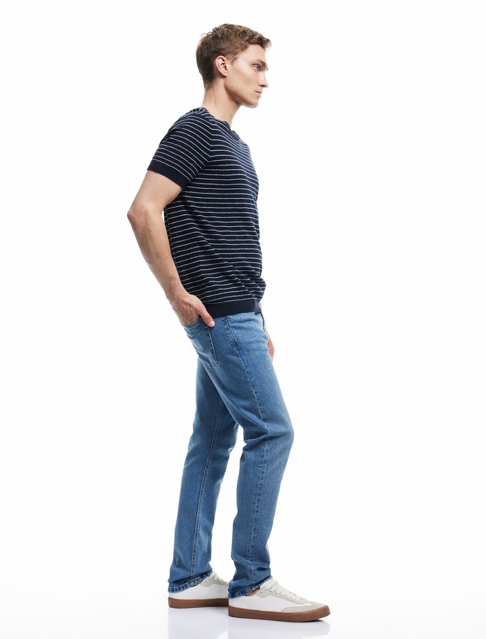  Normal Bel Pamuklu Slim Fit Jean Pantolon - Brad Jean
