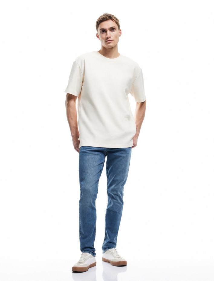  Normal Bel Cep Detaylı Pamuklu Slim Fit Jean Pantolon - Brad Jean