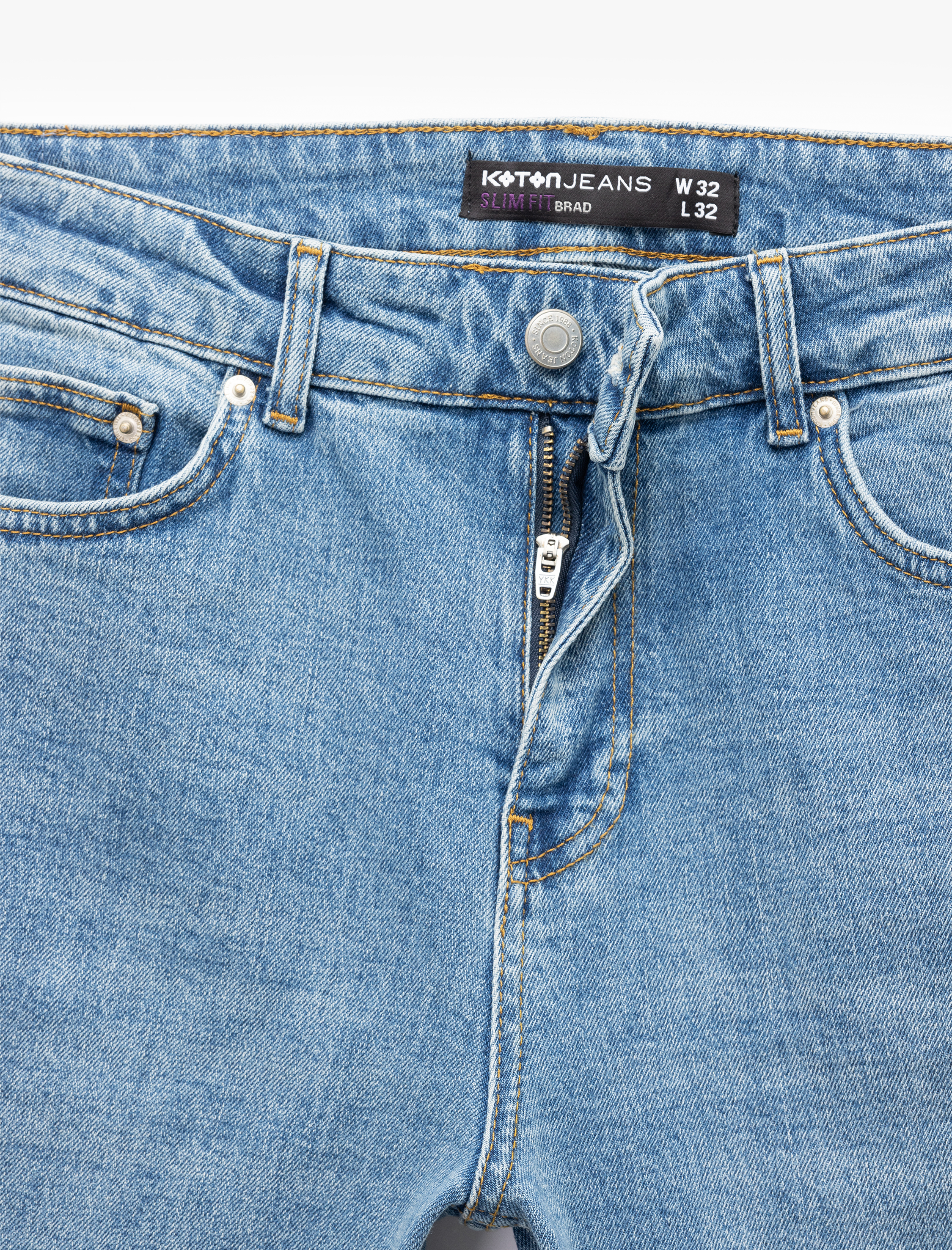   Normal Bel Pamuklu Slim Fit Jean Pantolon - Brad Jean