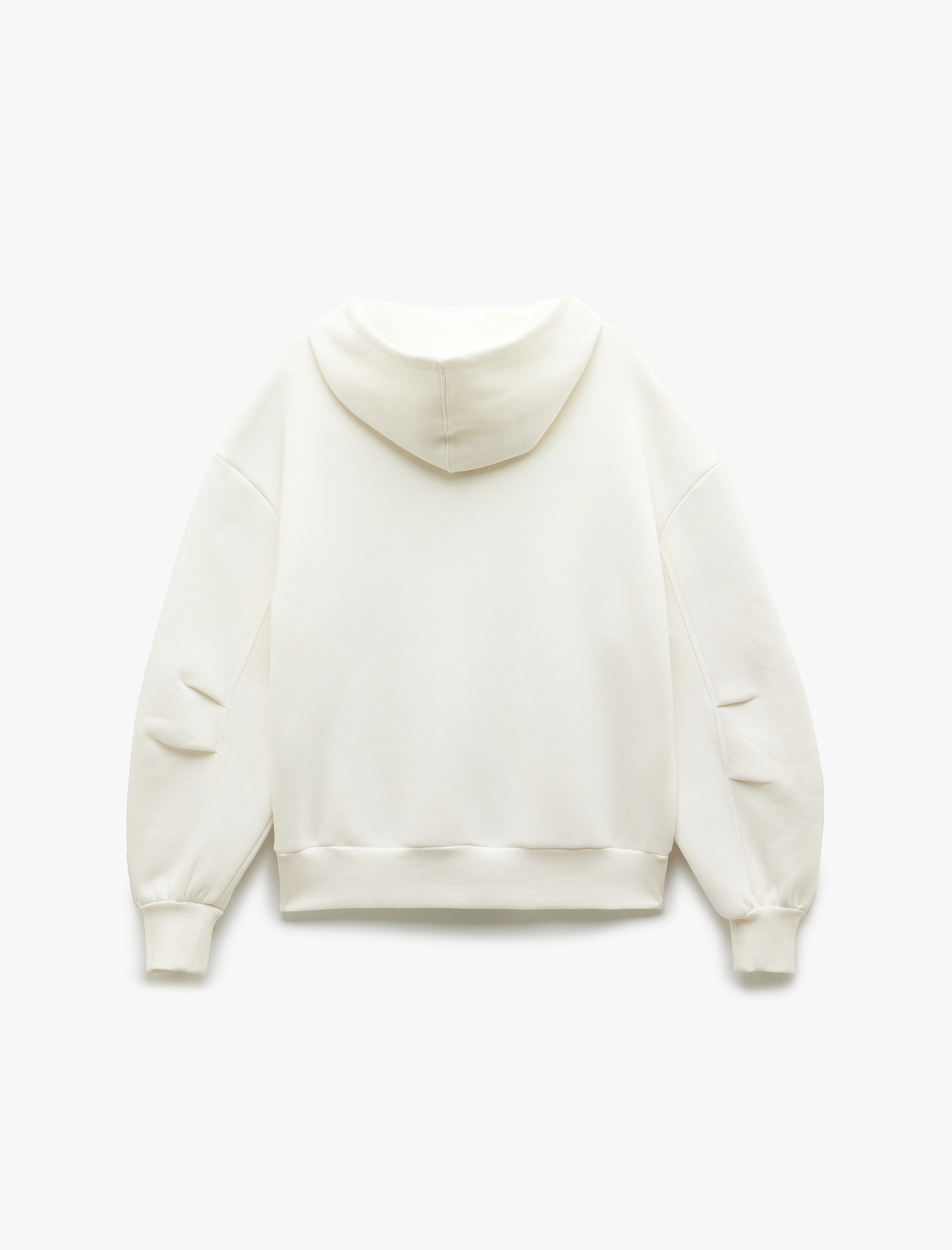   Şardonlu Kapşonlu Uzun Kollu Fermuarlı Sweatshirt