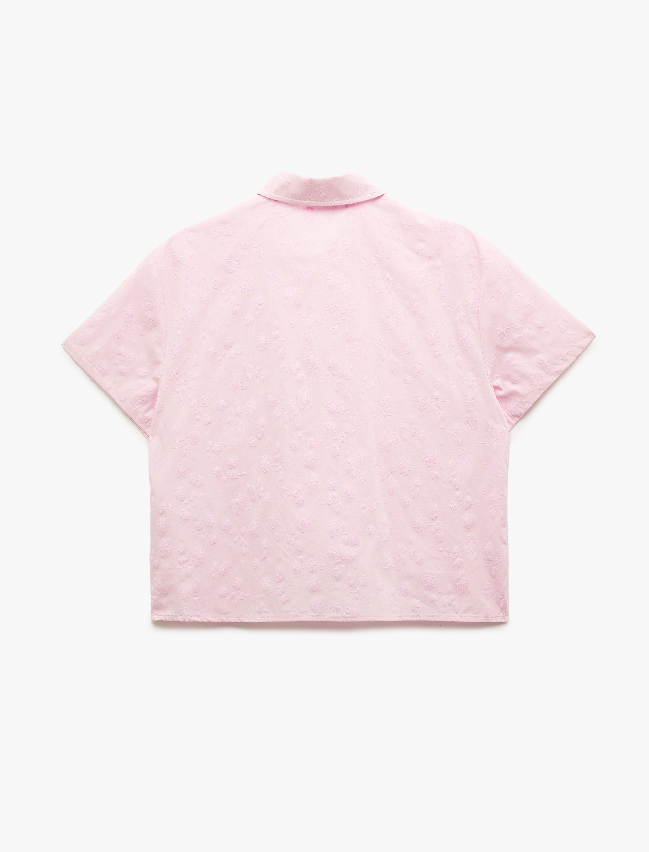   Kısa Kollu Klasik Yaka Düğmeli Pamuklu Gömlek