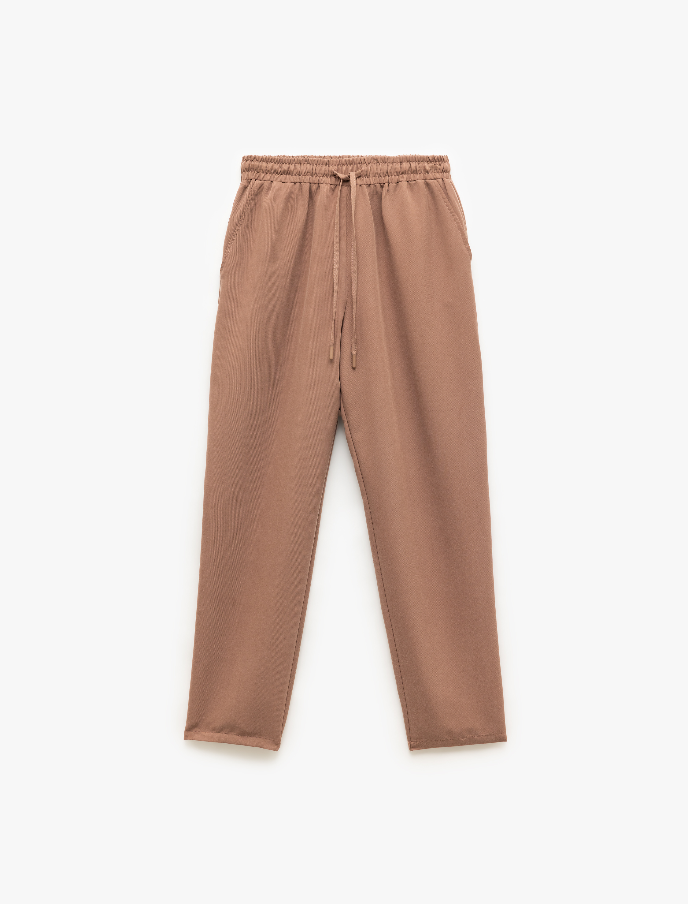   Beli Bağcıklı Cepli Modal Karışımlı Havuç Pantolon