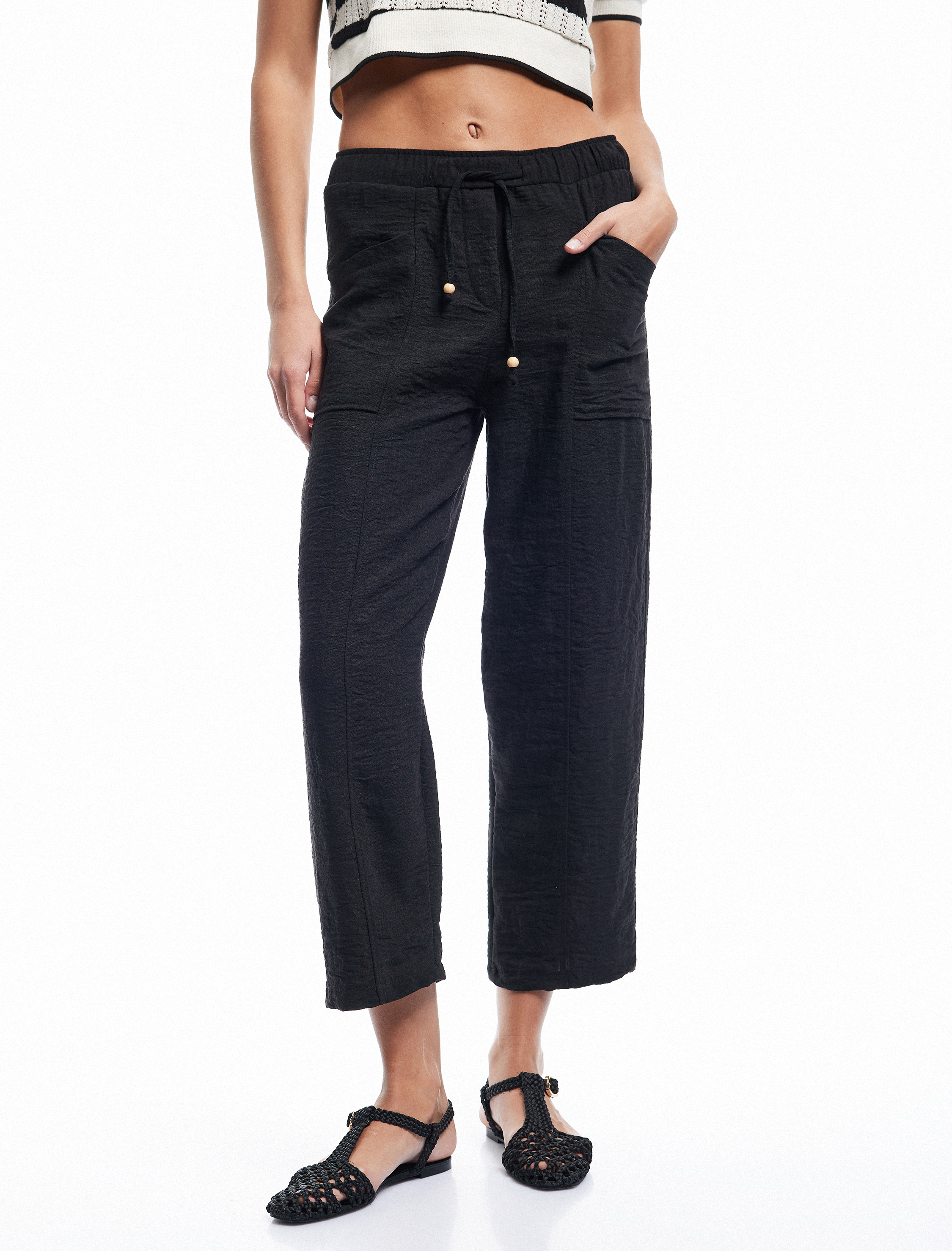   Standart Bel Cepli Dokulu Balon Fit Pantolon