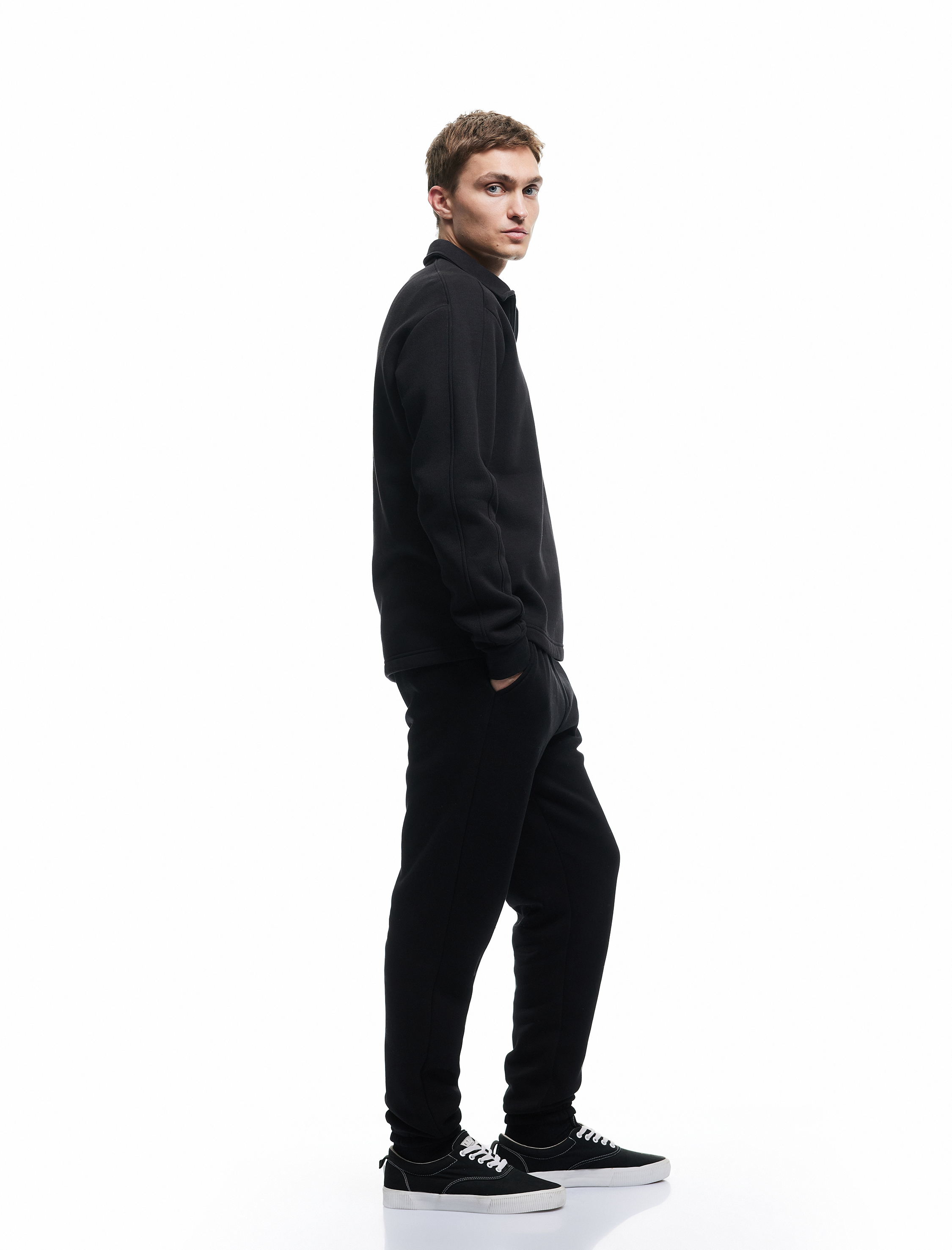   Beli Bağcıklı Şardonlu Cep Detaylı Jogger Kışlık Eşofman Altı