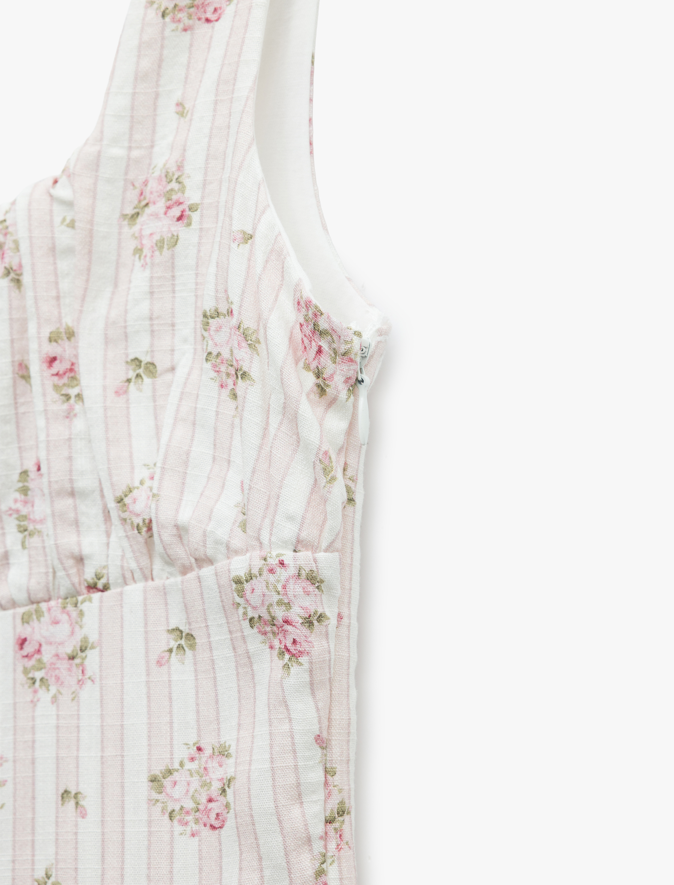   U Yaka A Kesim Bağcıklı Korse Detaylı Viskon Karışımlı Çiçekli Mini Elbise