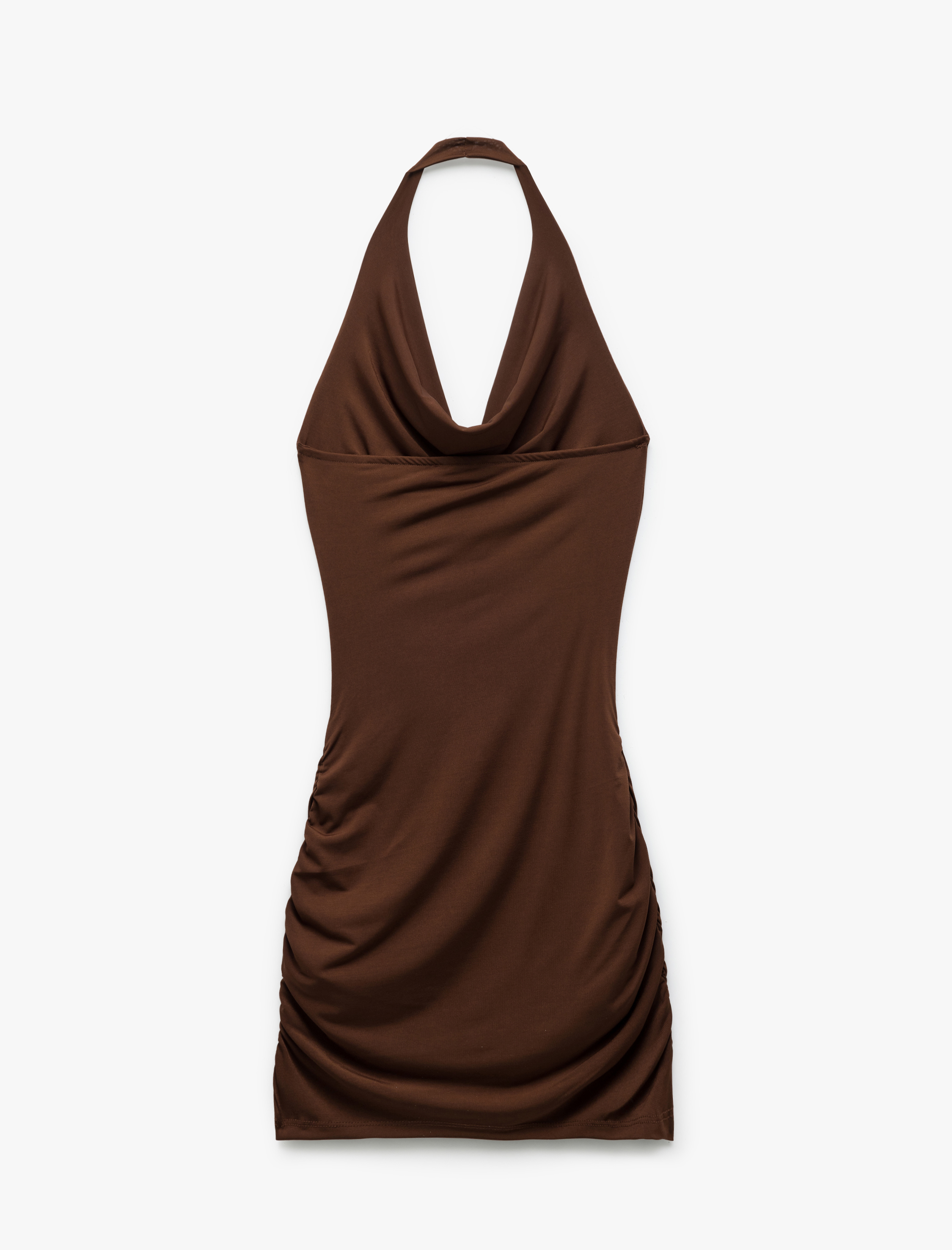   Koton X İnji - Degaje Yaka Kolsuz Drapeli Asimetrik Midi Elbise