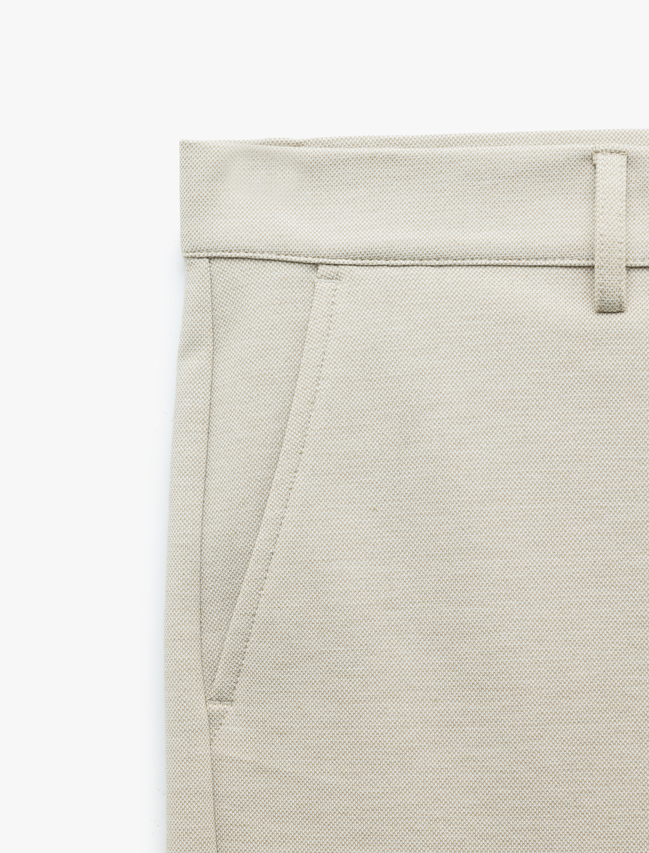   Viskon Karışımlı Pike Kumaş Katlamalı Paça Slim Fit Chino Pantolon